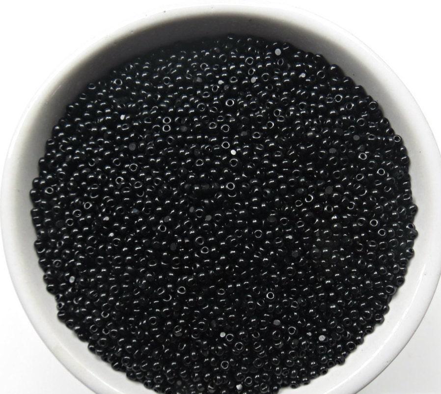 11/0 Charlotte Cut Beads Jet Black 10/20/50/250/500 Grams Native Beads Supply, embroidery materials, jewelry making, vintage beads