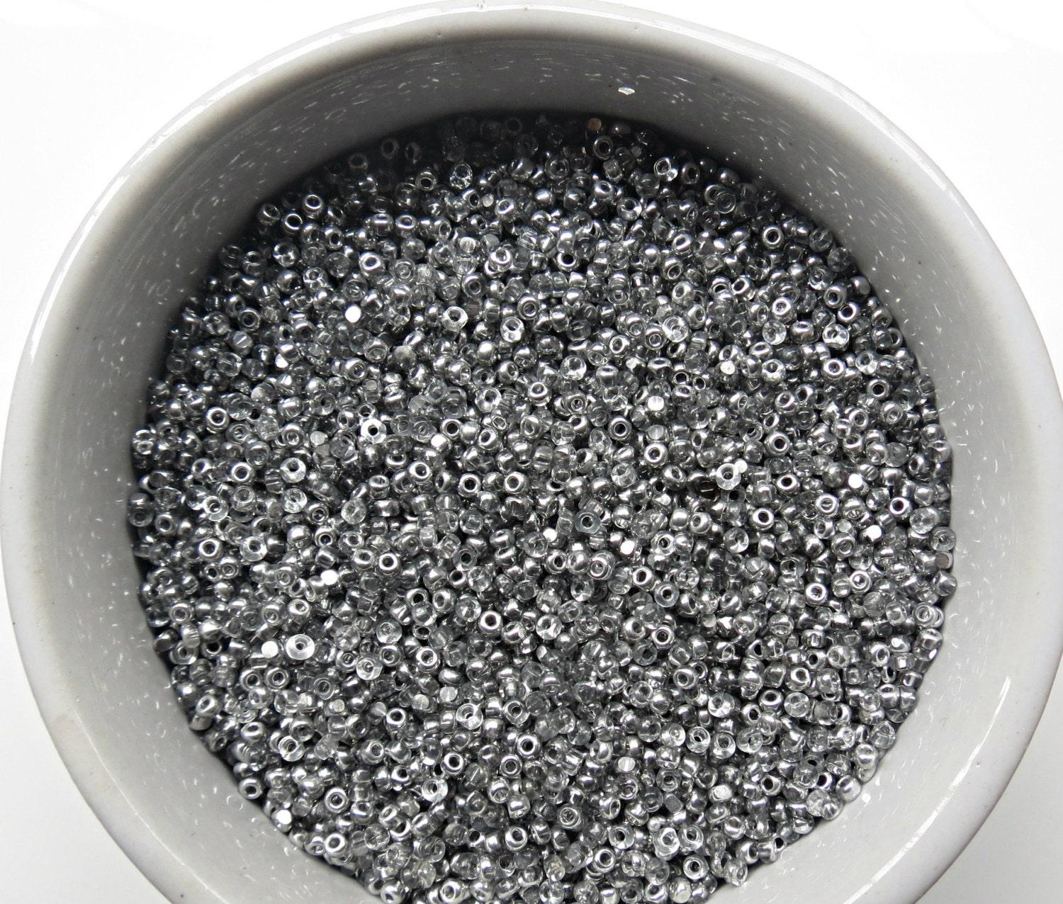 11/0 Charlotte true Cut Beads Patina Transparent Crystal Silver 10/20/50/250/500 Grams 1300 Pieces glass beads, vintage findings, embroidery