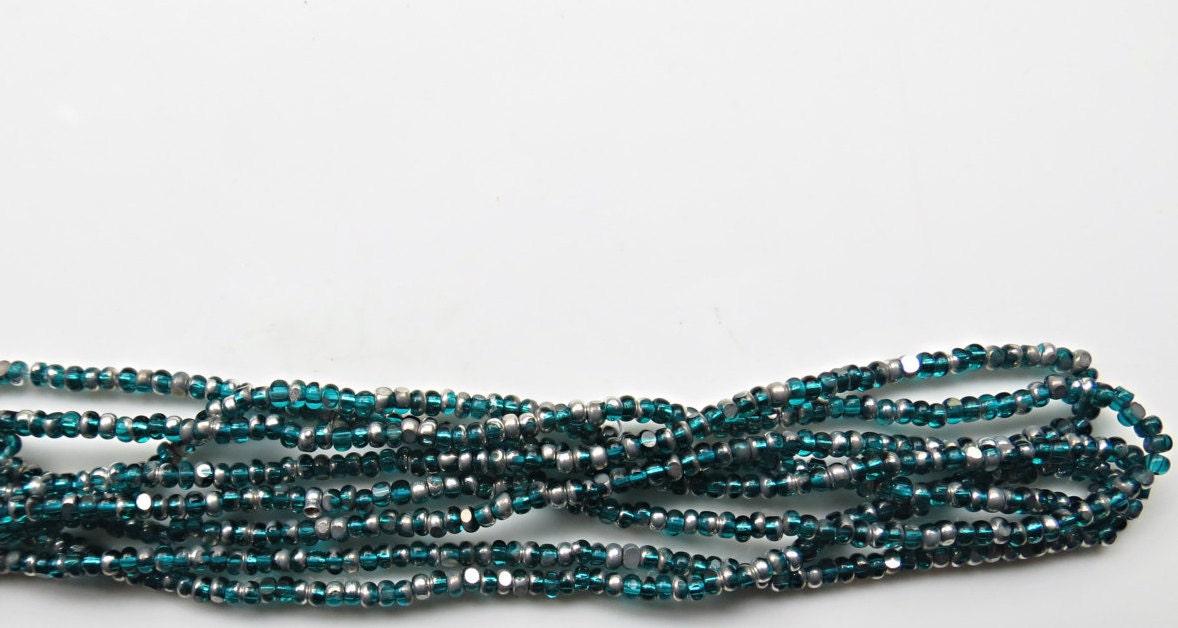 11/0 Charlotte true Cut Beads Patina Transparent Teal Silver 10/20/50/250/500 Grams 1300 Pieces