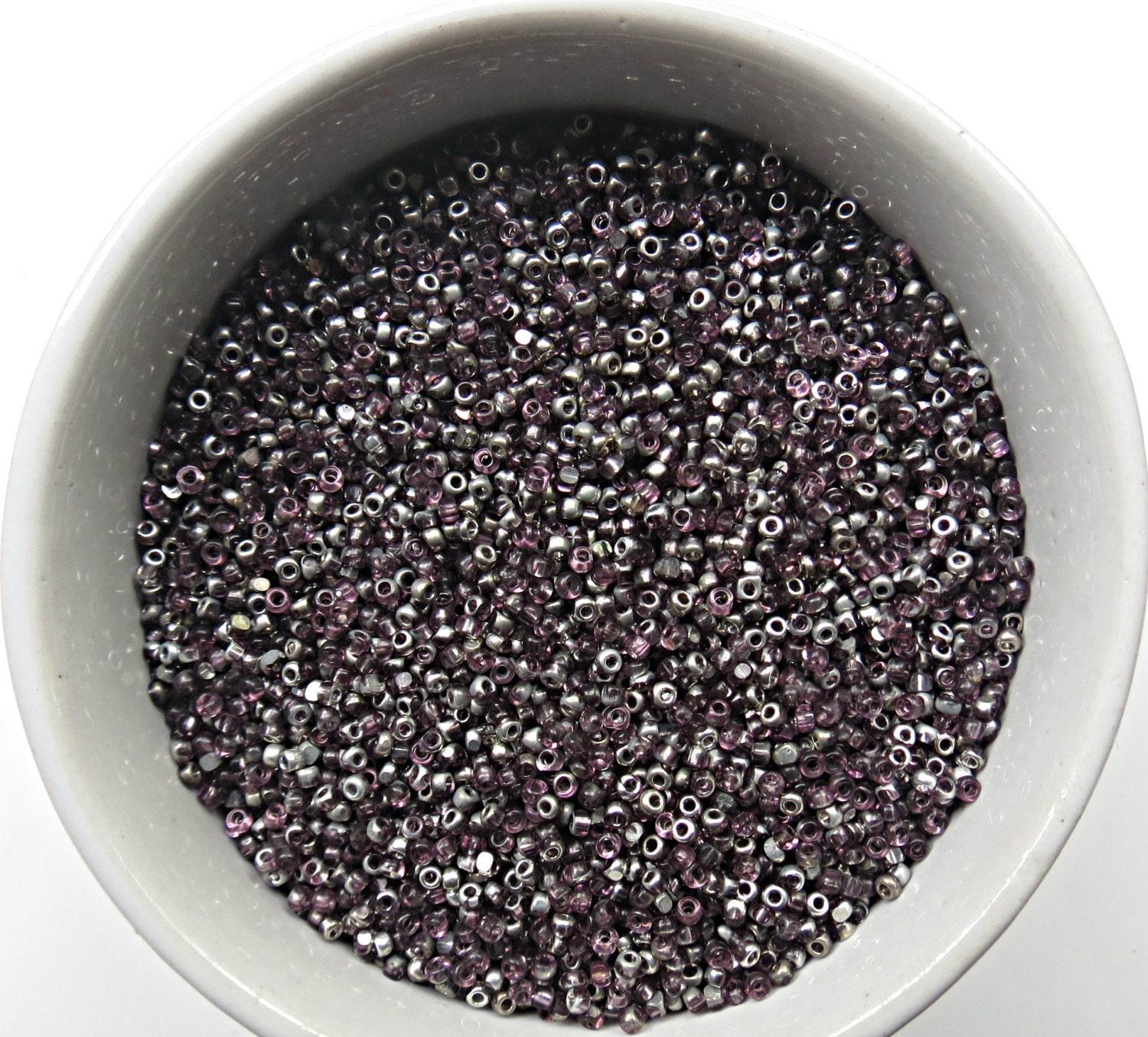 11/0 Charlotte true Cut Beads Patina Transparent Light Amethyst Silver 10/20/50/250/500 Grams vintage findings, embroidery materials, craft