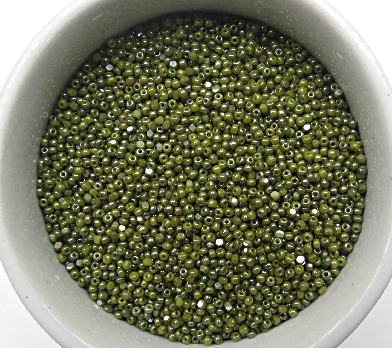 11/0 Charlotte true Cut Beads Ionized Olivine Opaque 10/20/50/250/500 Grams PREMIUM SEED Beads, vintage supplies
