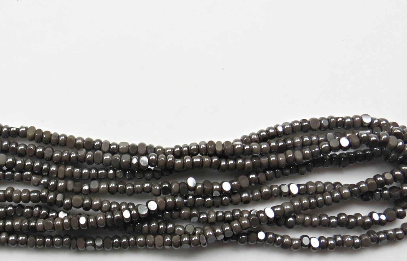 11/0 Charlotte true Cut Beads Ionized Grey Opaque 10/20/50/250/500 Grams