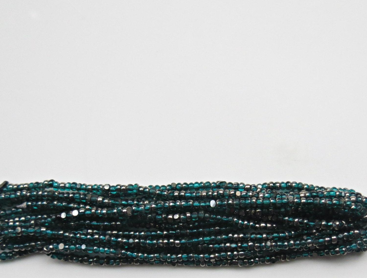 11/0 Charlotte true Cut Beads Patina Transparent Teal Gun Metal 10/20/50/250/500 Grams vintage findings, embroidery materials, premium bead