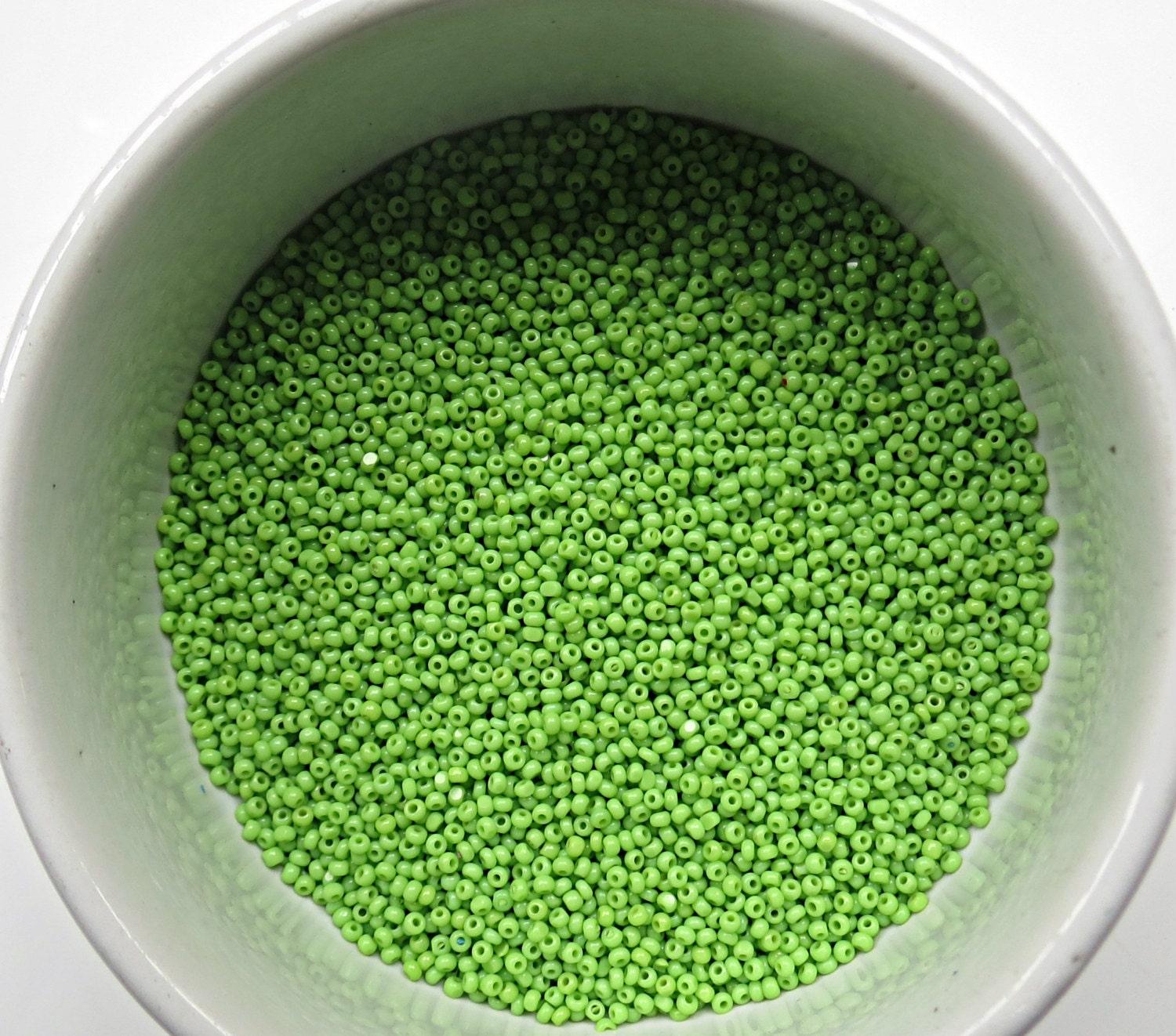 13/0 Charlotte Cut Beads Opaque Peridot 5/10/20/50/250/500 Grams craft supplies, jewelry making, embroidery materials, vintage beads, rare
