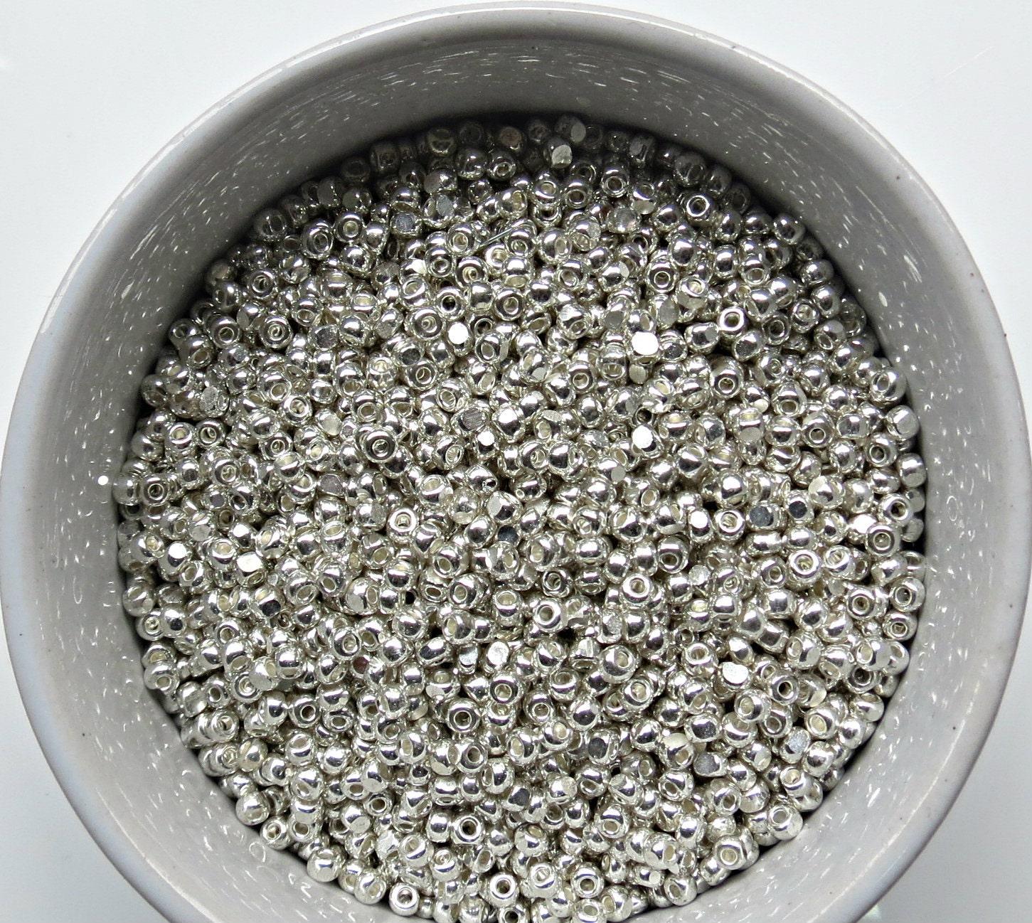 13/0 Charlotte Cut Beads Sterling Silver 5/10/20/50/250/500 Grams 1.6mm craft supplies, jewelry making, embroidery, vintage beads, rare bead