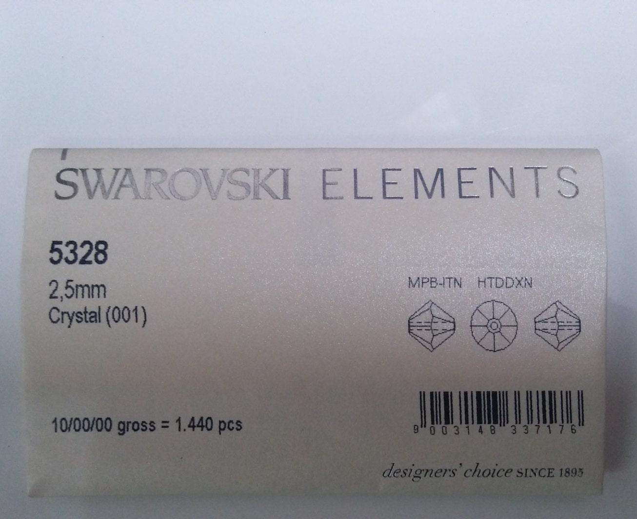 2.5mm Crystal Swarovski Bicone Xillion Beads 36/72/144/432/1000 Pieces (001) Jewelry findings, embroidery materials, jewelry making, rare