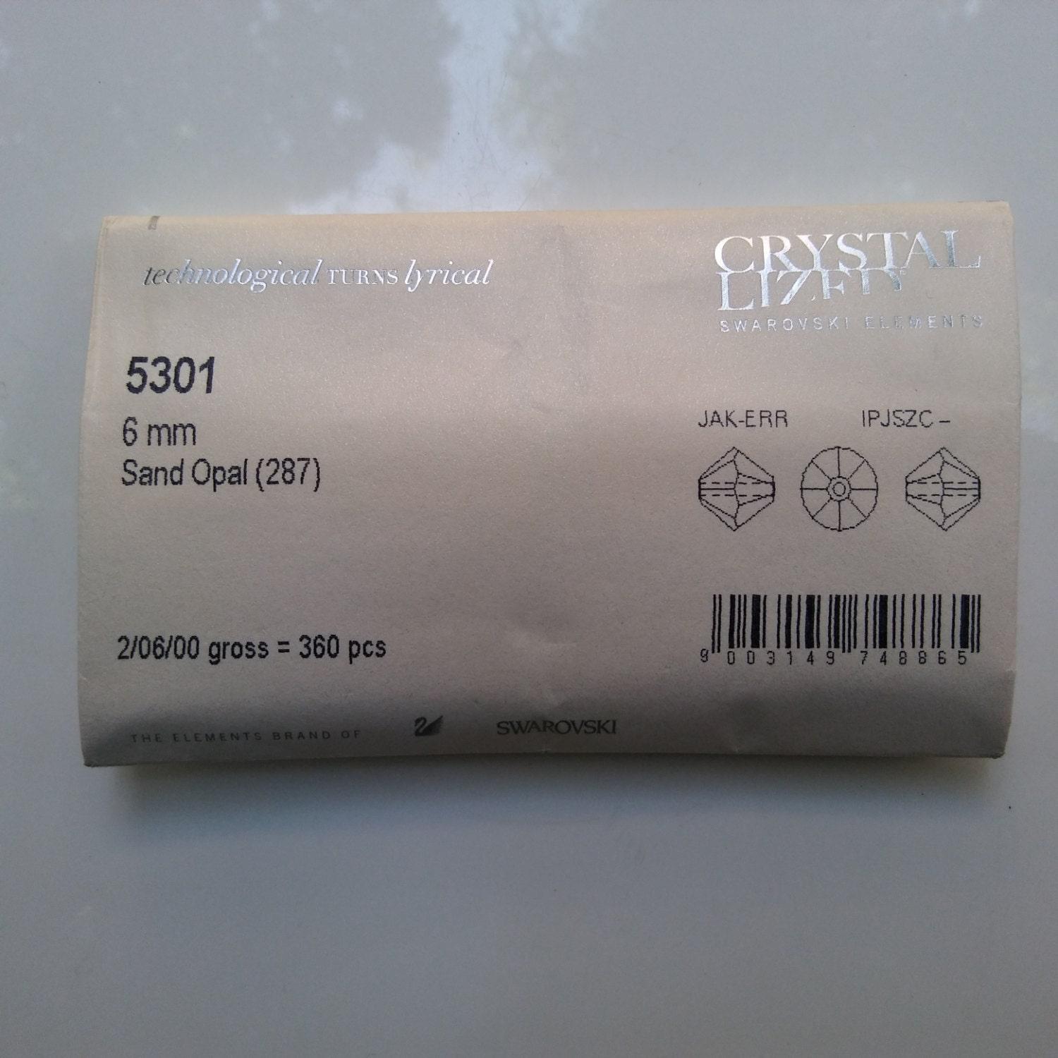6mm Sand Opal Swarovski Bicone beads 36/72/144/288 Pieces (287) gemstone beads, jewelry making beads, embroidery materials, jewelry supply