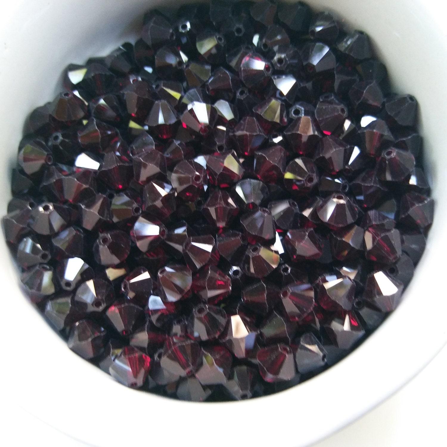 6mm Garnet Swarovski Bicone beads Cuts 20 Gross (2880 Pieces) (241) jewelry making
