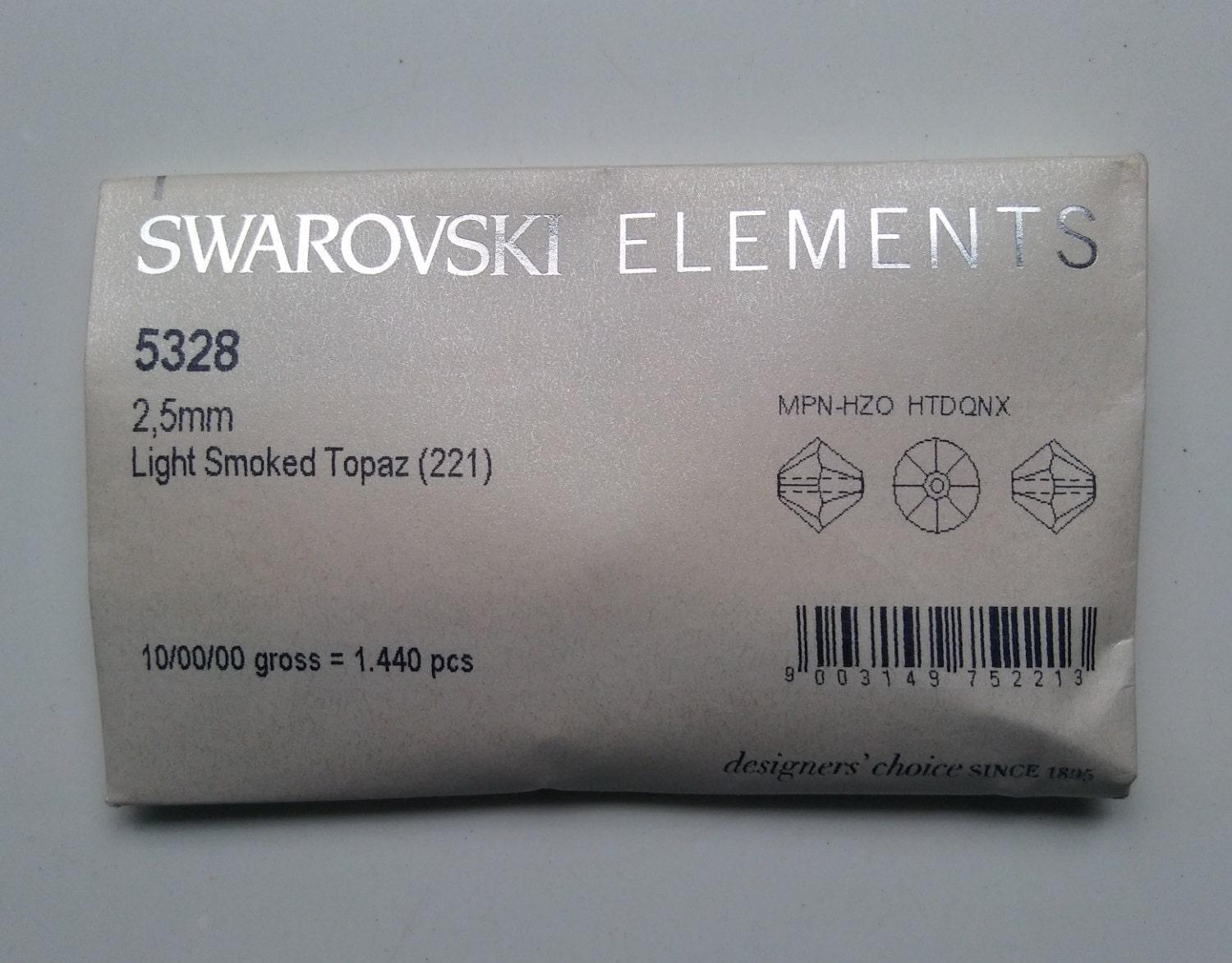2.5MM Light Smoked Topaz Swarovski Bicone Beads 36/72/144/432/1000 Pieces (221) Haute Couture materials, jewelry making, premium supplies