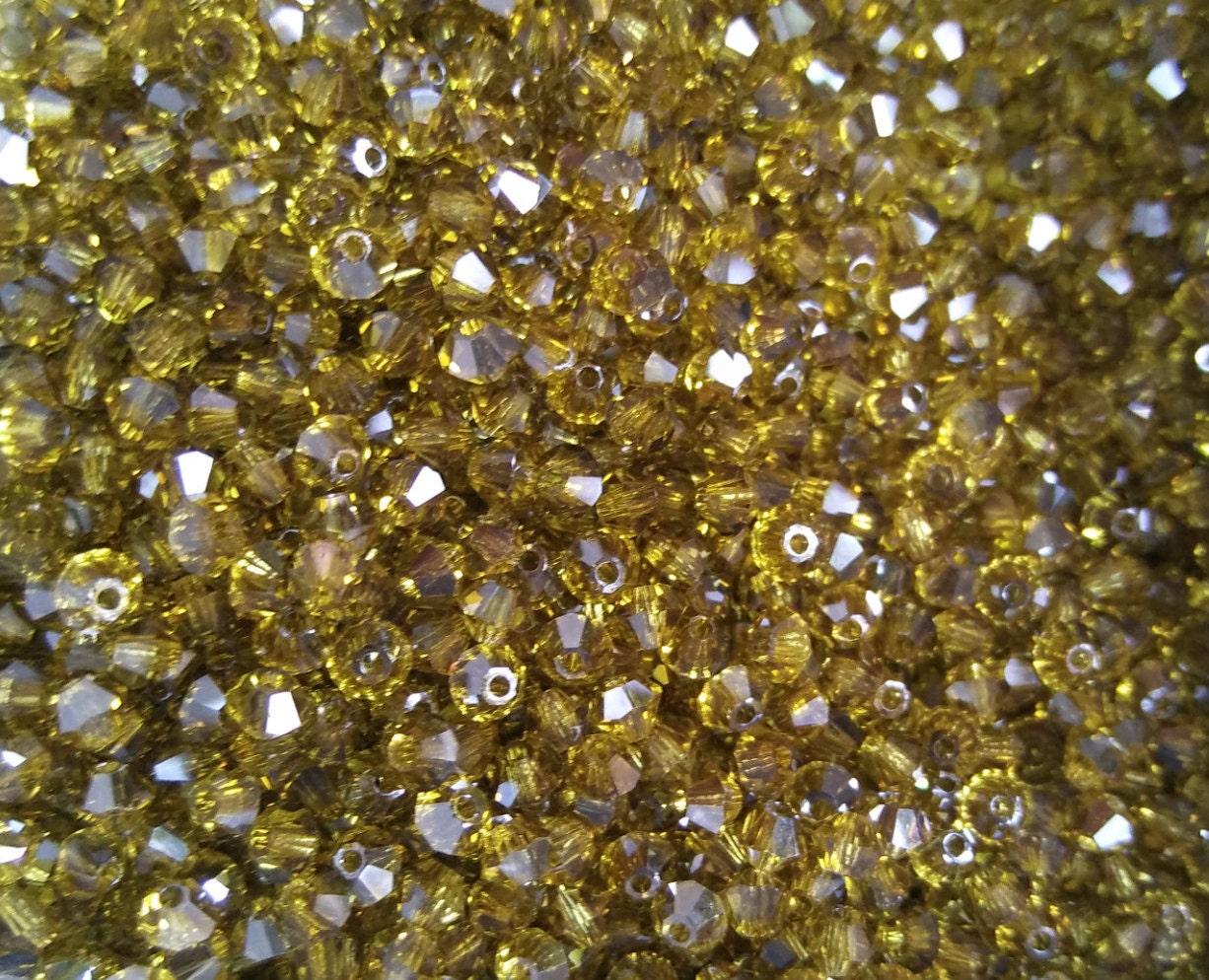 3mm Citrine Satin Swarovski Bicone beads 36/72/144/432/720 Pieces Jewelry findings, embroidery materials, jewelry making, craft supplies