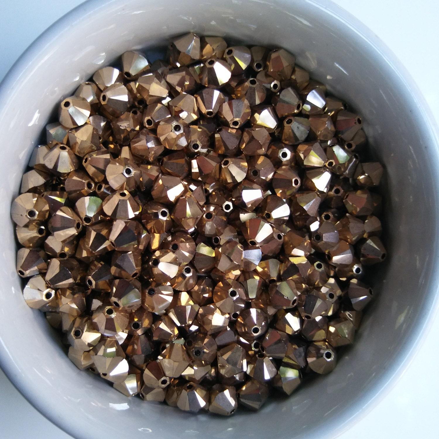 6mm Crystal Aurum Gold Swarovski Bicone beads Cuts 12/36/72/144/288 Pieces (234) embellishments