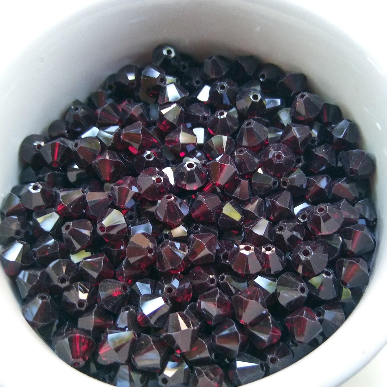 6mm Garnet Swarovski Bicone beads Cuts 20 Gross (2880 Pieces) (241) jewelry making