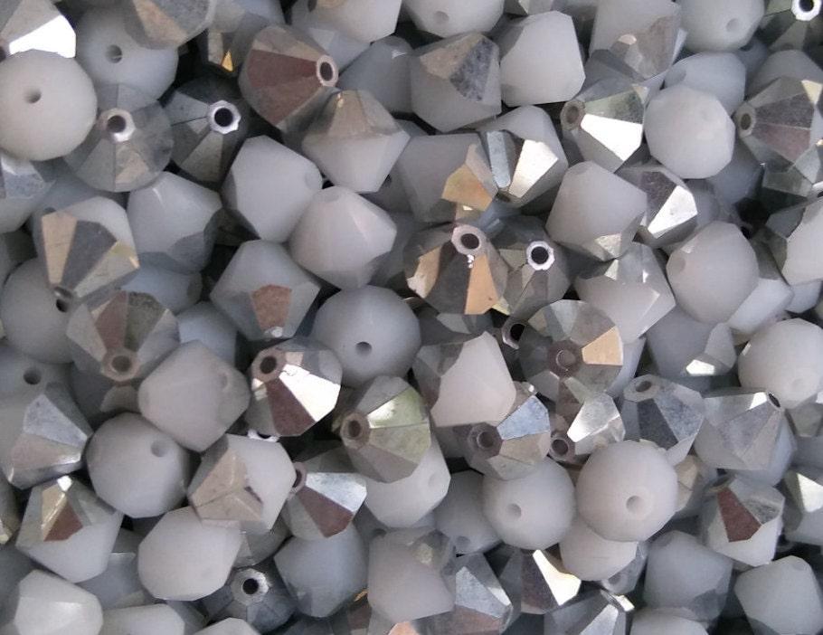 6 MM White Alabaster Cal Swarovski Bicone Beads Cuts 12/24/36/72/144/288 Pieces (281) embroidery materials, jewelry making, rare beads