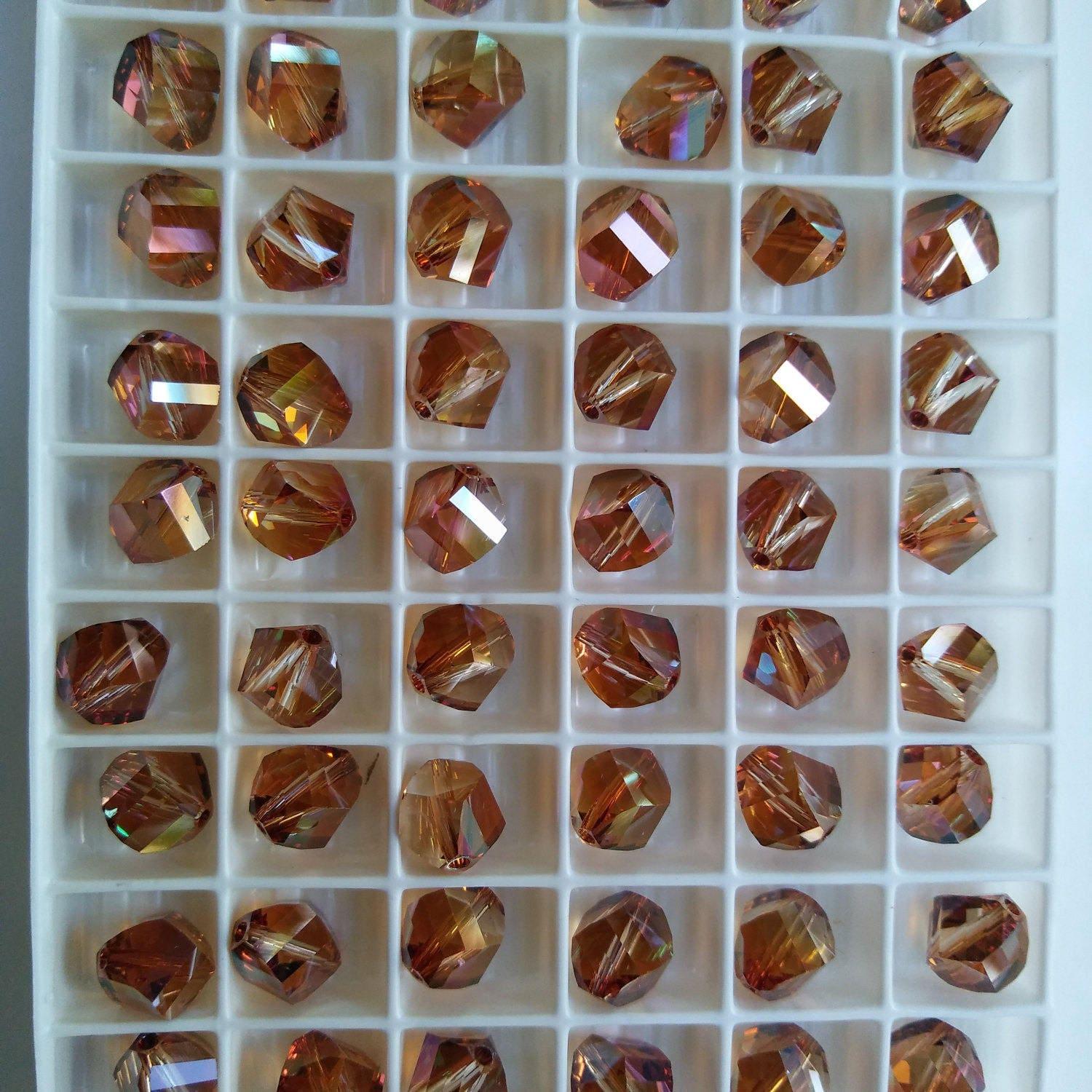 8mm Swarovski Crystal Beads 5020 Faceted Helix Bead 2/6/12/36/72/144 Pieces (7 Colors) PREMIUM MATERIALS, jewelry making beads, craft supply
