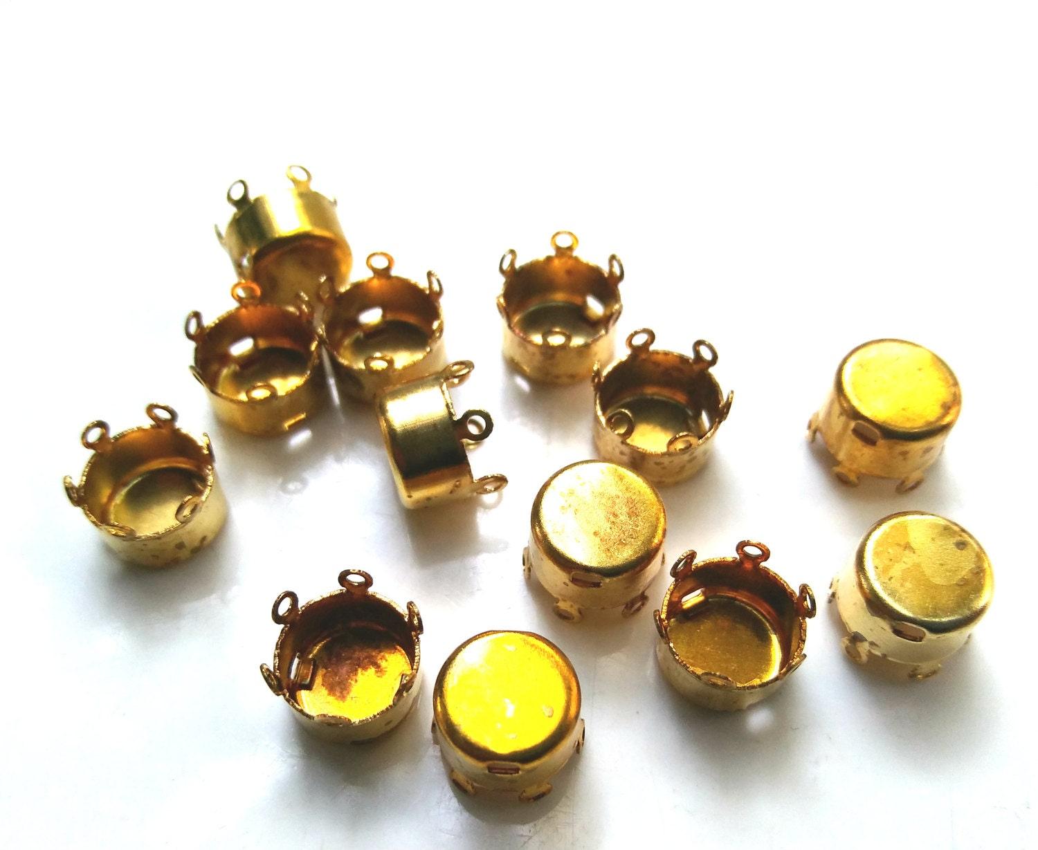 38ss (8mm) Sewon Stone Settings 4 Hole Sliders 50/250/500 Pieces Brass Fittings