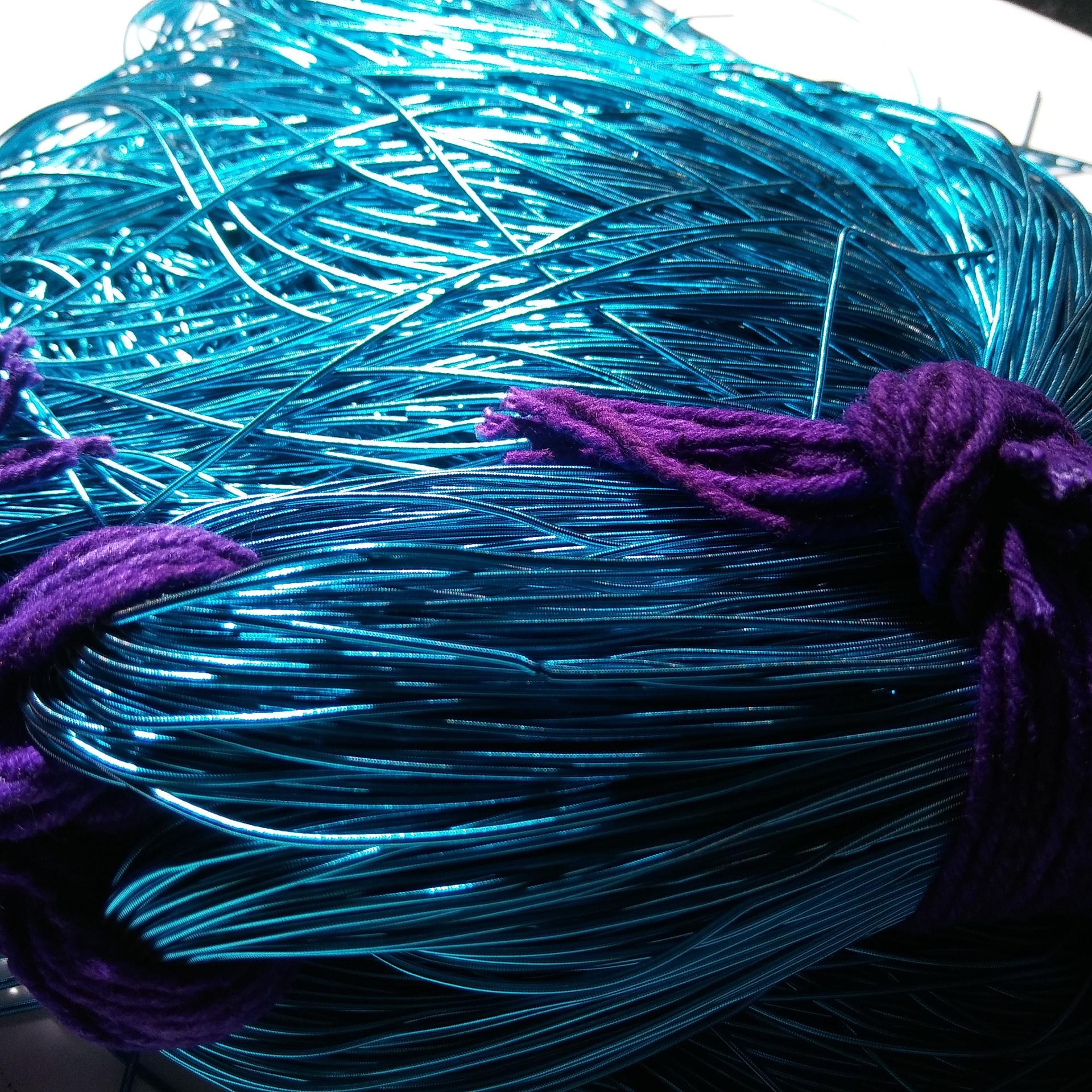 Deep Sky Blue Metallic French Wire, Bullion Wire, Gimp Wire 50/100/200/400 Grams