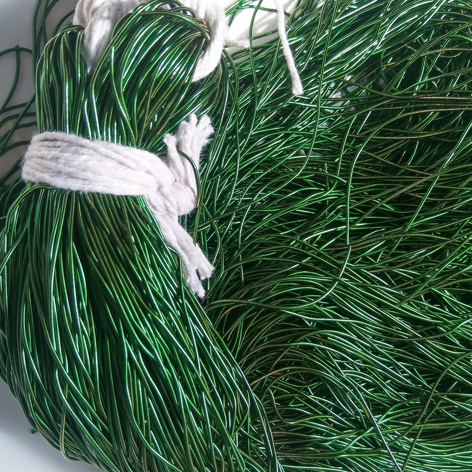 FERN GREEN Metallic French Wire, Bullion Wire, Gimp Wire 50/100/200/400 Grams