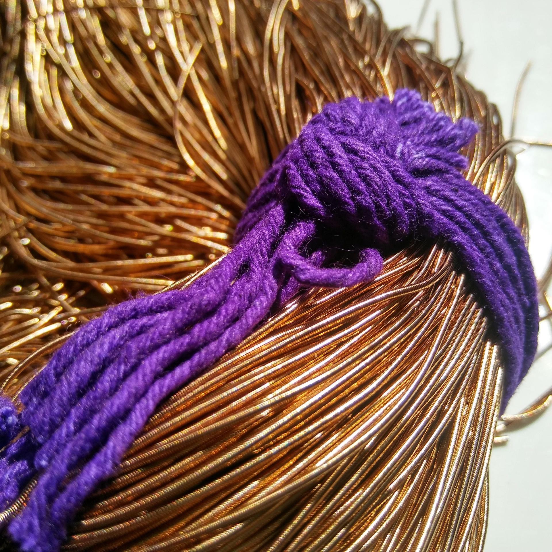 GOLDEN BROWN Metallic French Wire, Bullion Wire, Gimp Wire 50/100/200/400 Grams, embroidery materials, couture threads