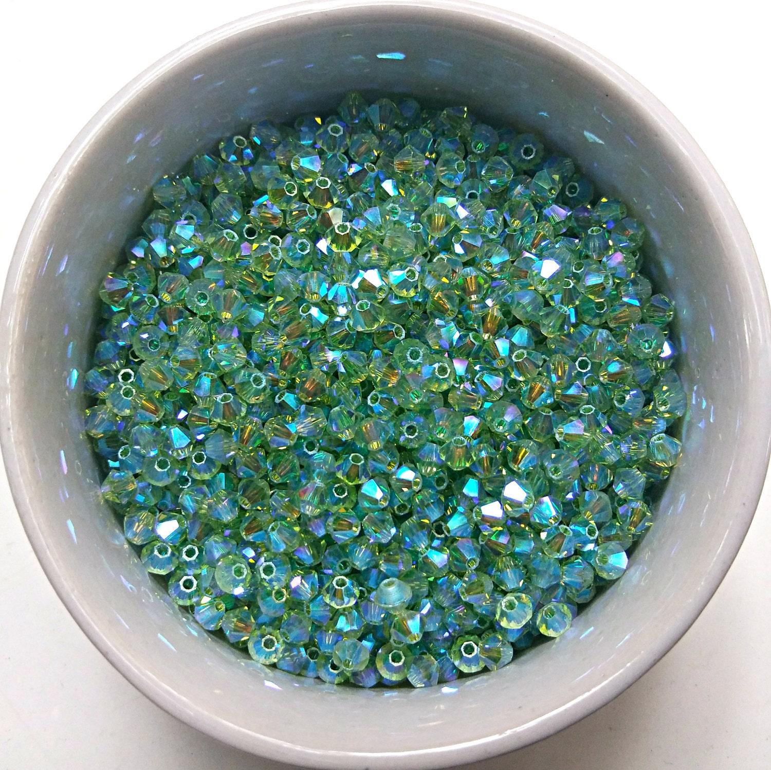Swarovski (5mm) AB 2X FC Bicones rainbow beads 3600 Pieces jewelry making, couture embellishments