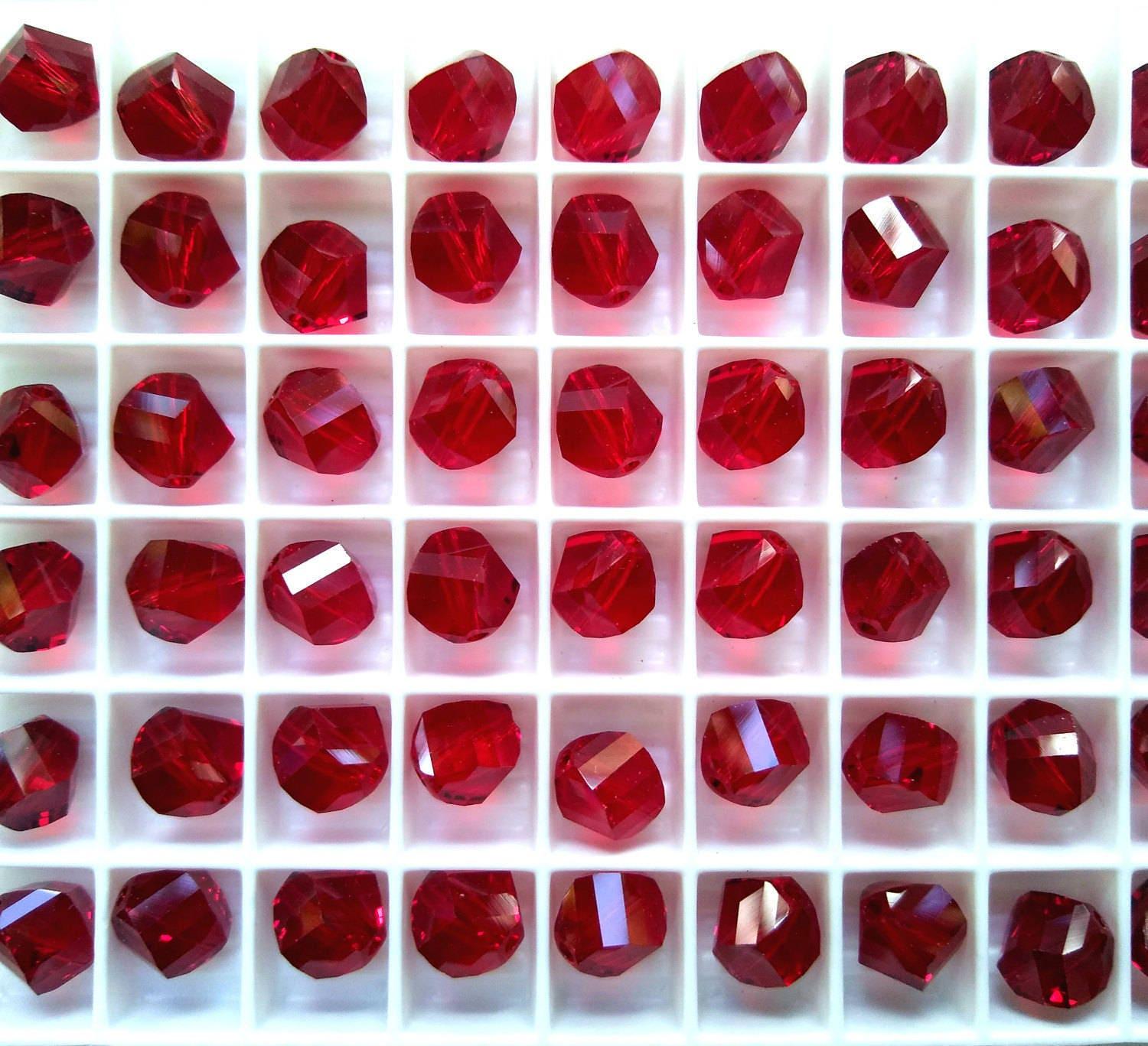 8mm Swarovski Crystal Beads 5020 Faceted Helix Bead 2/6/12/36/72/144 Pieces (7 Colors) PREMIUM MATERIALS, jewelry making beads, craft supply