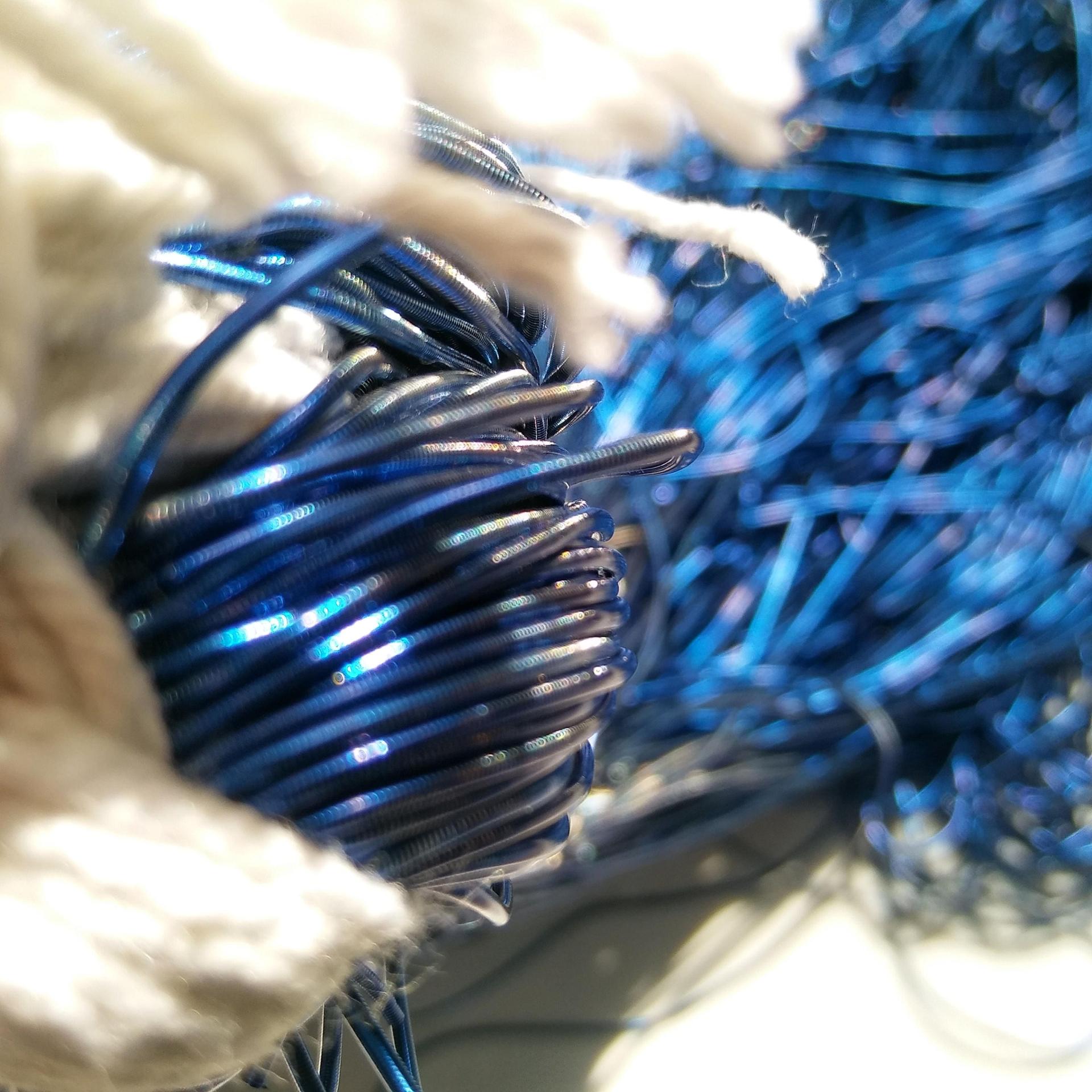 DARK BLUE Metallic French Wire, Bullion Wire, Gimp Wire 50/100/200/400 Grams, embroidery materials, couture threads, blue wire