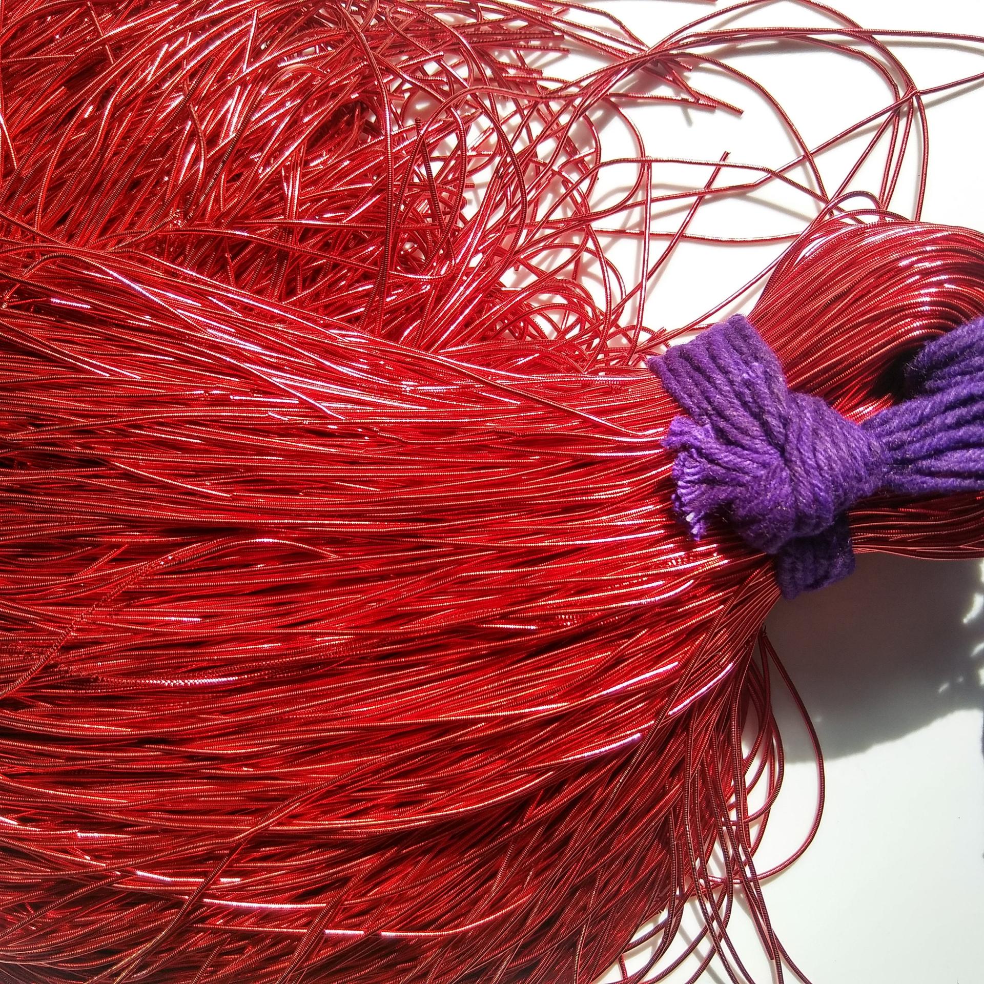 DARK RED Metallic French Wire, Bullion Wire, Gimp Wire 50/100/200/400 Grams, embroidery materials, couture threads, red wire