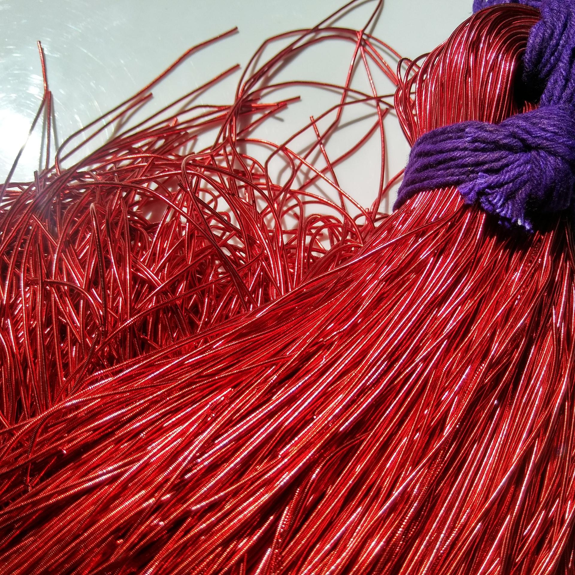 DARK RED Metallic French Wire, Bullion Wire, Gimp Wire 50/100/200/400 Grams, embroidery materials, couture threads, red wire