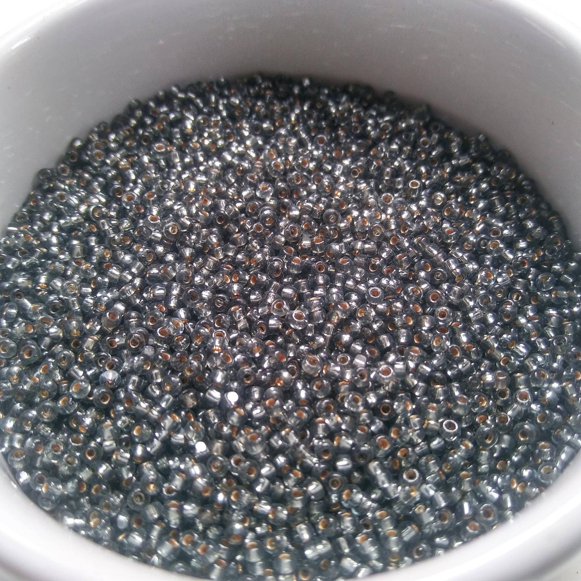 11/0 Charlotte true Cut Beads Silver Lined Black Diamond 10/20/50/250/500 Gms (10 Grams 1300) Pieces glass beads vintage findings