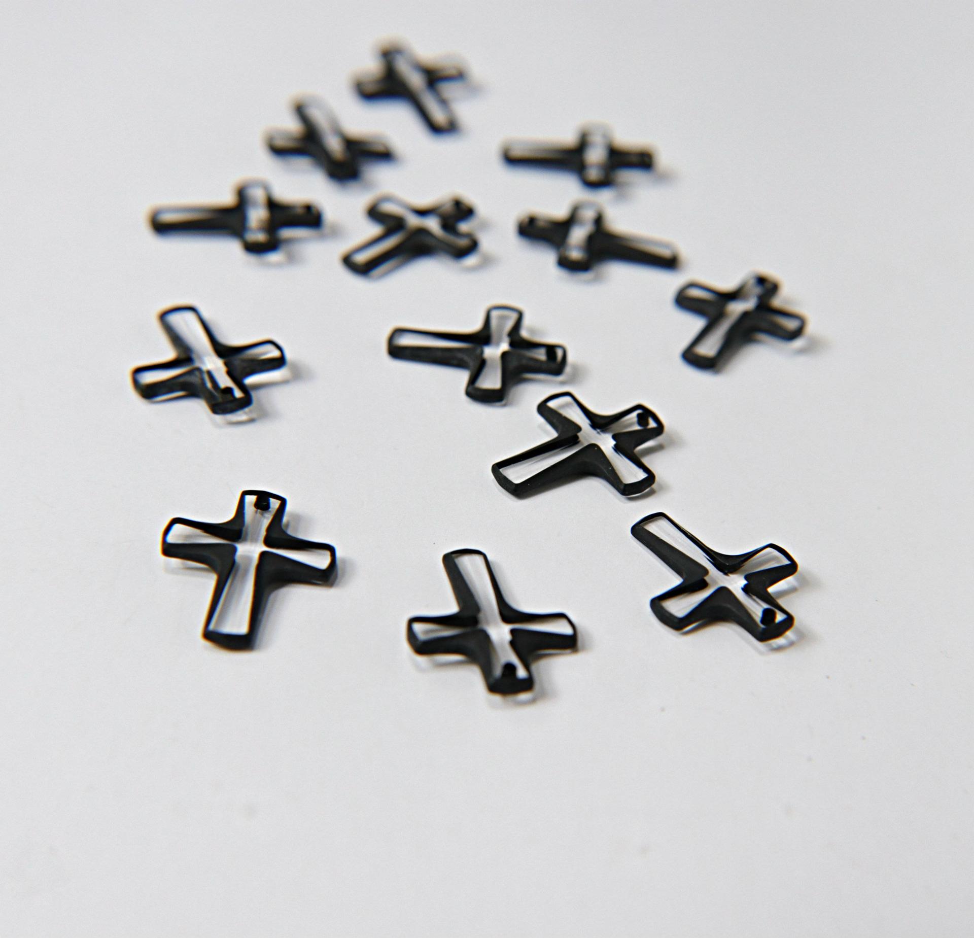 Swarovski Elements 20mm Crystal Swarovski Crystal Classic Cross Pendant (2 Colors) - 6860 Jewelry supplies