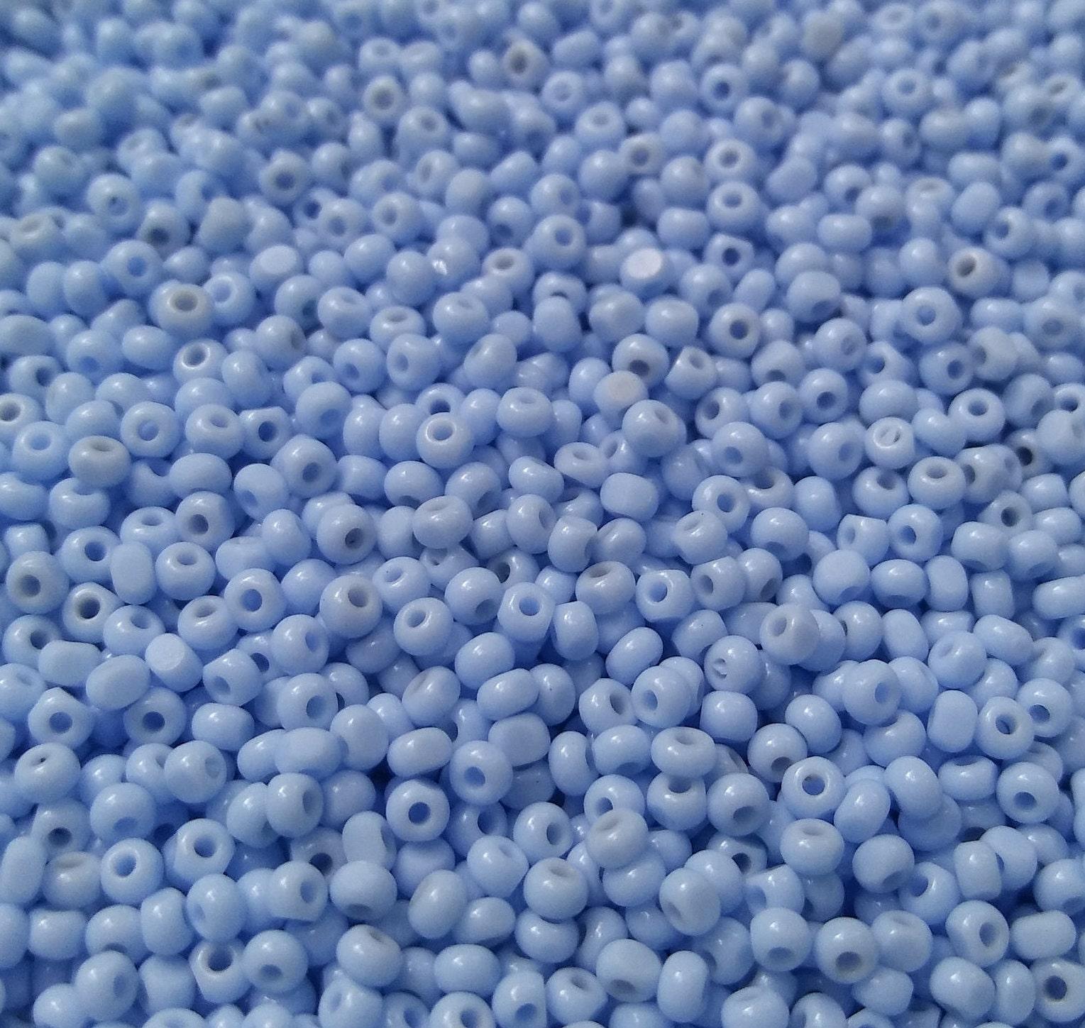 13/0 Charlotte true Cut Beads 1.6 MM Light Pale Blue Opaque 5/10/20/50/250/500 Grams Premium Seed Beads