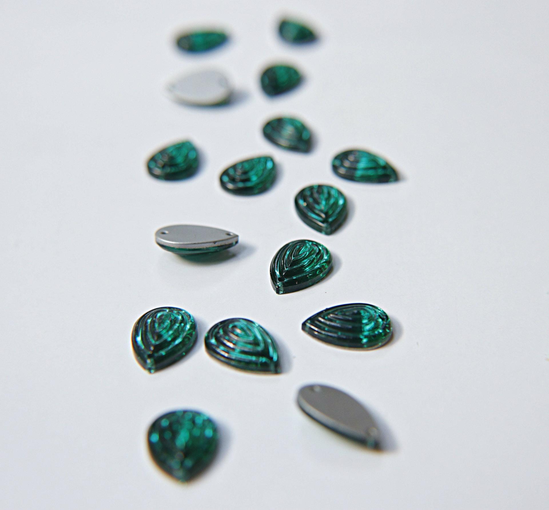 16x11mm Rare Vintage Swarovski Pear Swirl 2 HOLE Sew-On Rhinestones 2/6/12/36 pieces