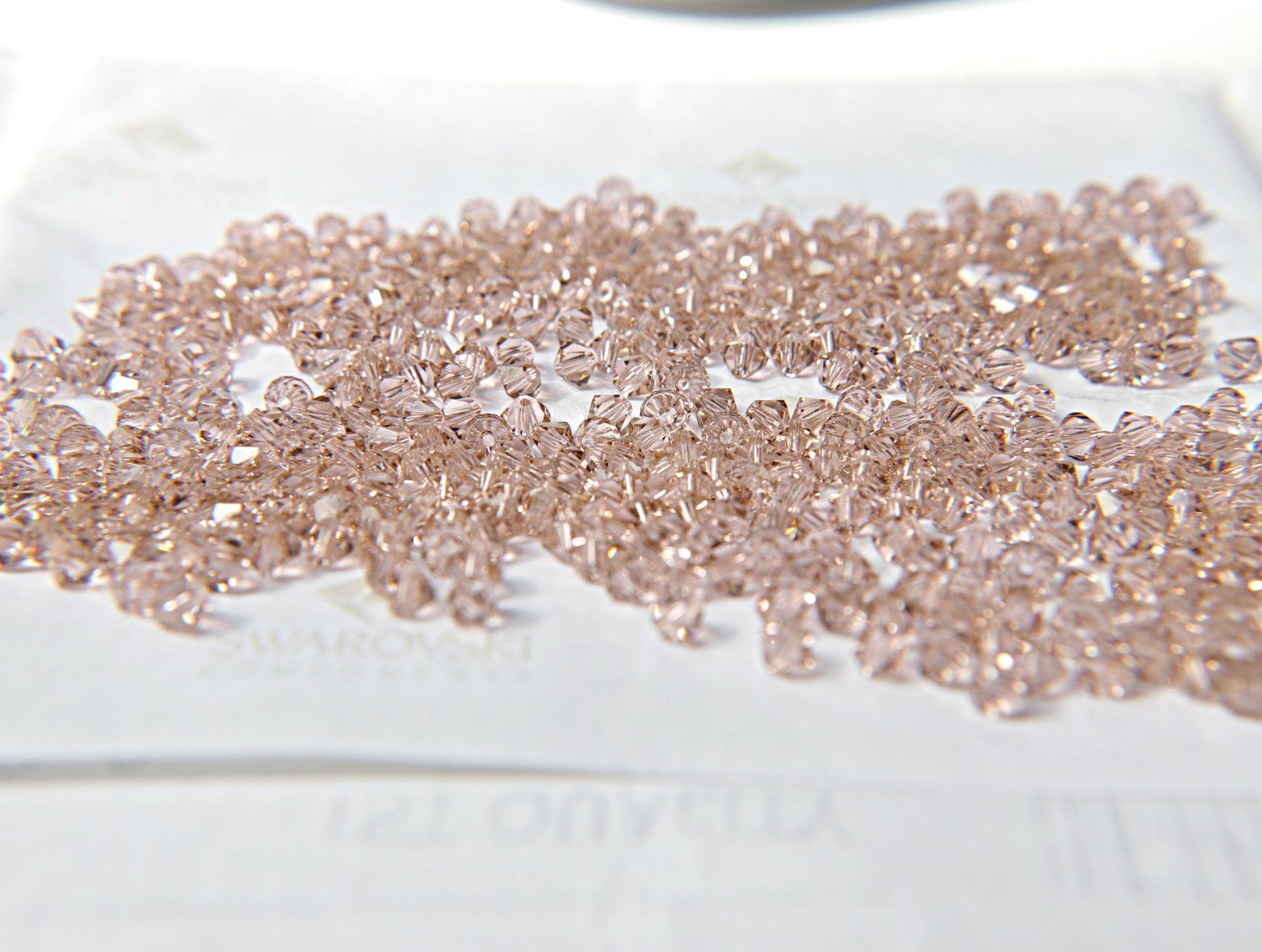 3mm Vintage Rose Swarovski Bicone loose beads 36/72/144/432/720 Pieces (319) Jewelry findings, embroidery materials, jewelry making, craft