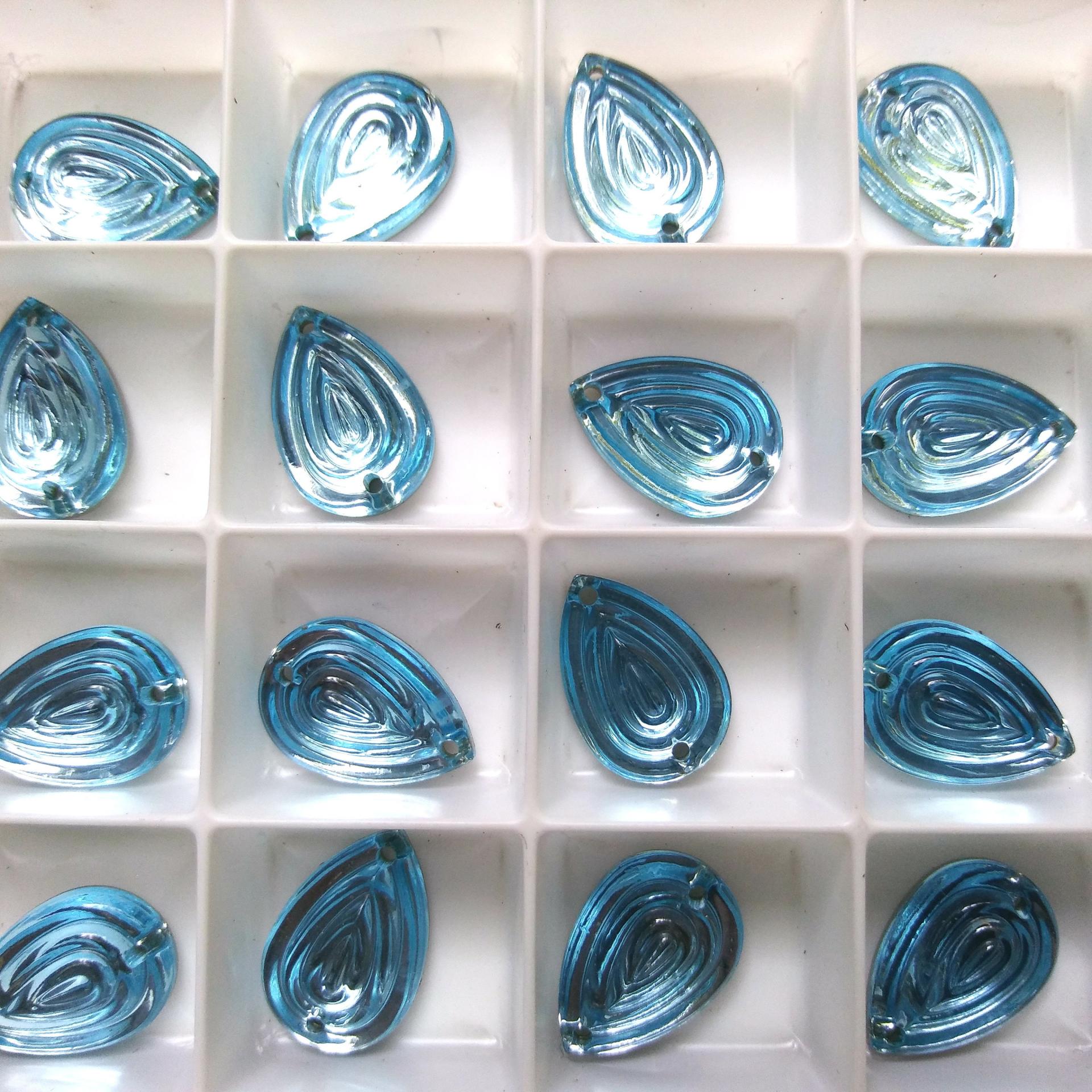 16x11mm Rare Vintage Swarovski Pear Swirl 2 HOLE Sew-On Rhinestones 2/6/12/36 pieces
