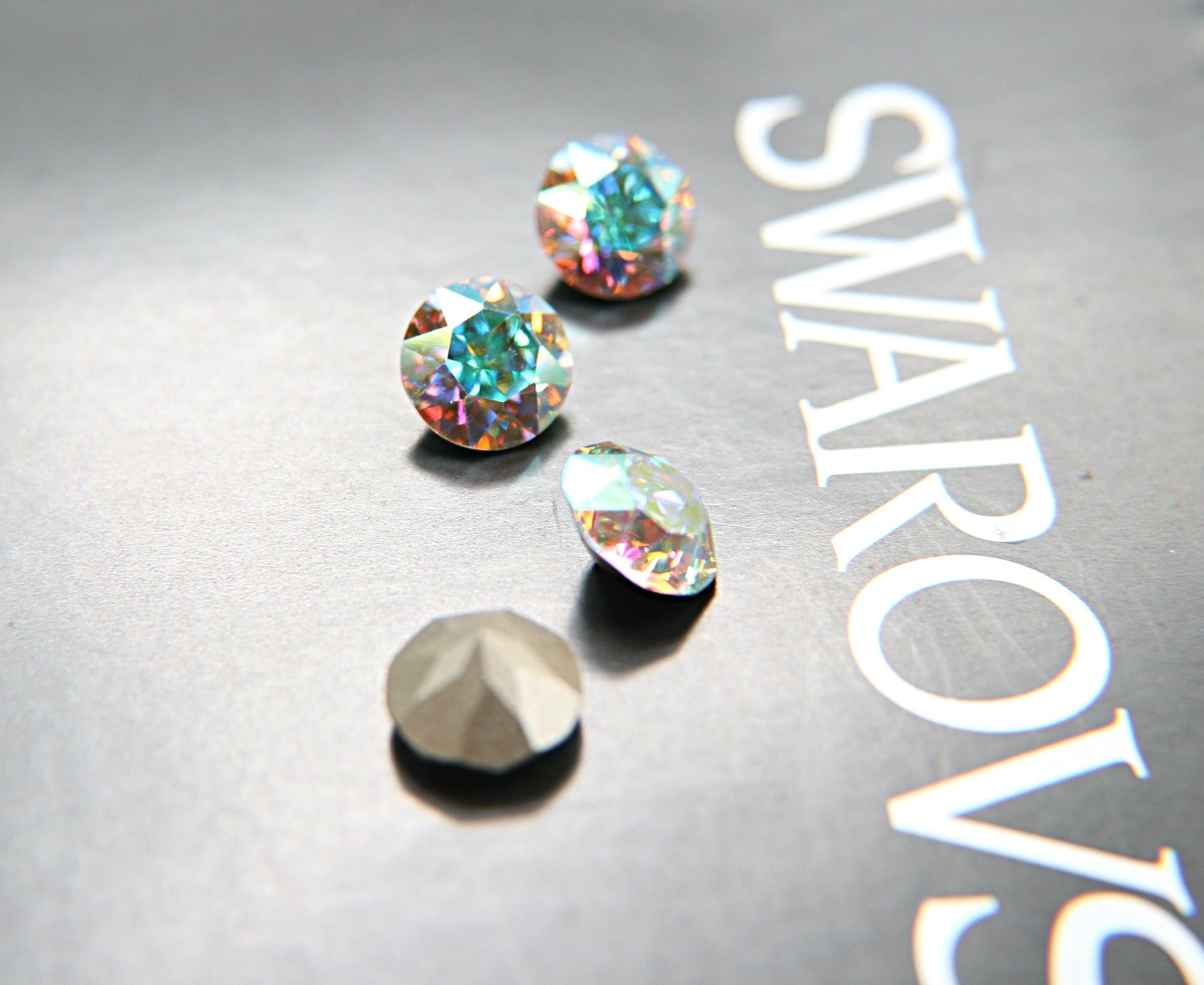 55 ss Swarovski #1200 Dentelle vintage Crystal Ab/Black Diamond/Light Rose Moonlight/Padparadscha Satin/Jet Foiled 2/6/24/72 pieces (6 colors)