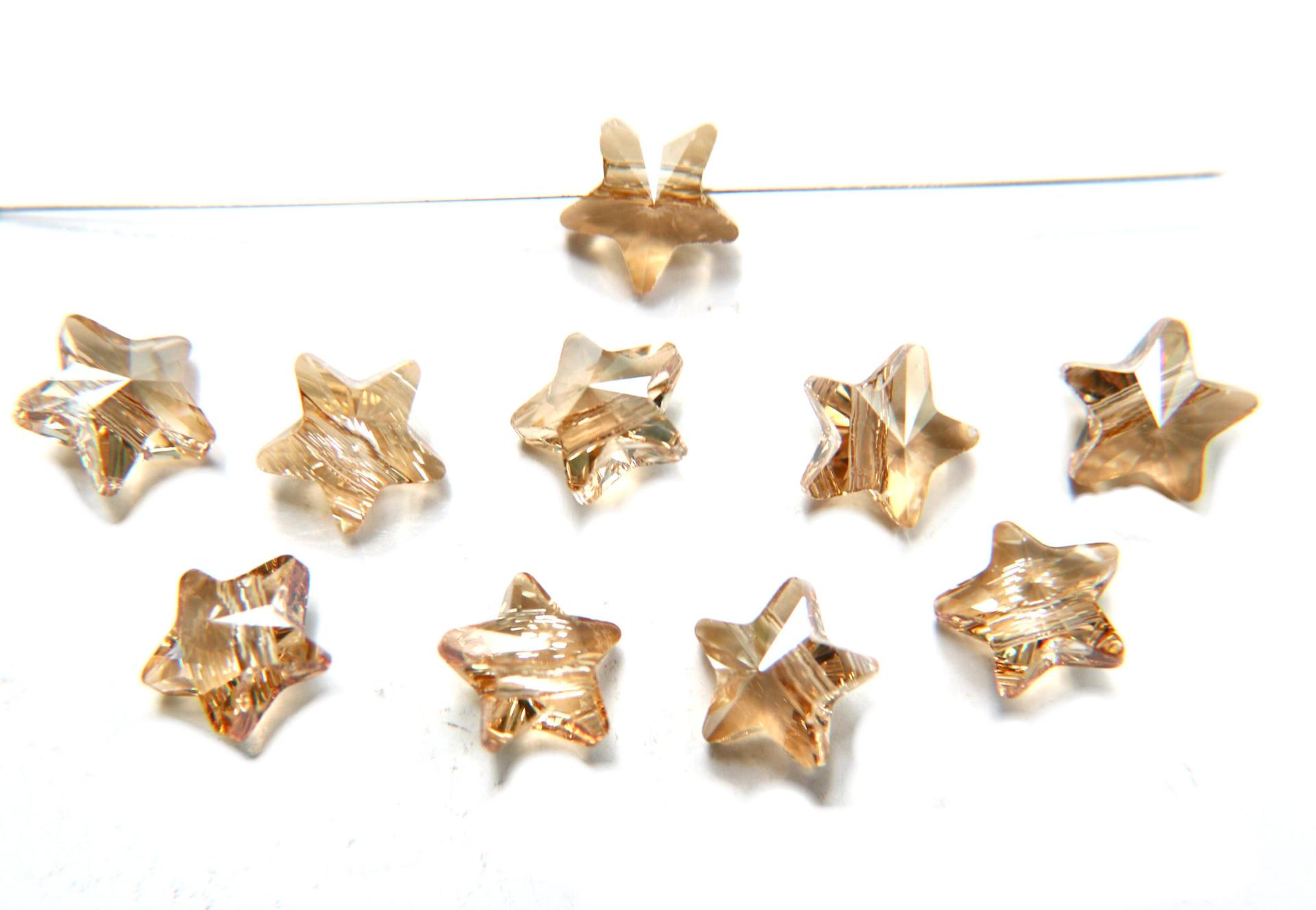 Swarovski Elements 14mm #5714 Star Beads in Crystal Golden Shadow 12/24/72/144 pieces wedding decorations, jewelry supplies, craft supply