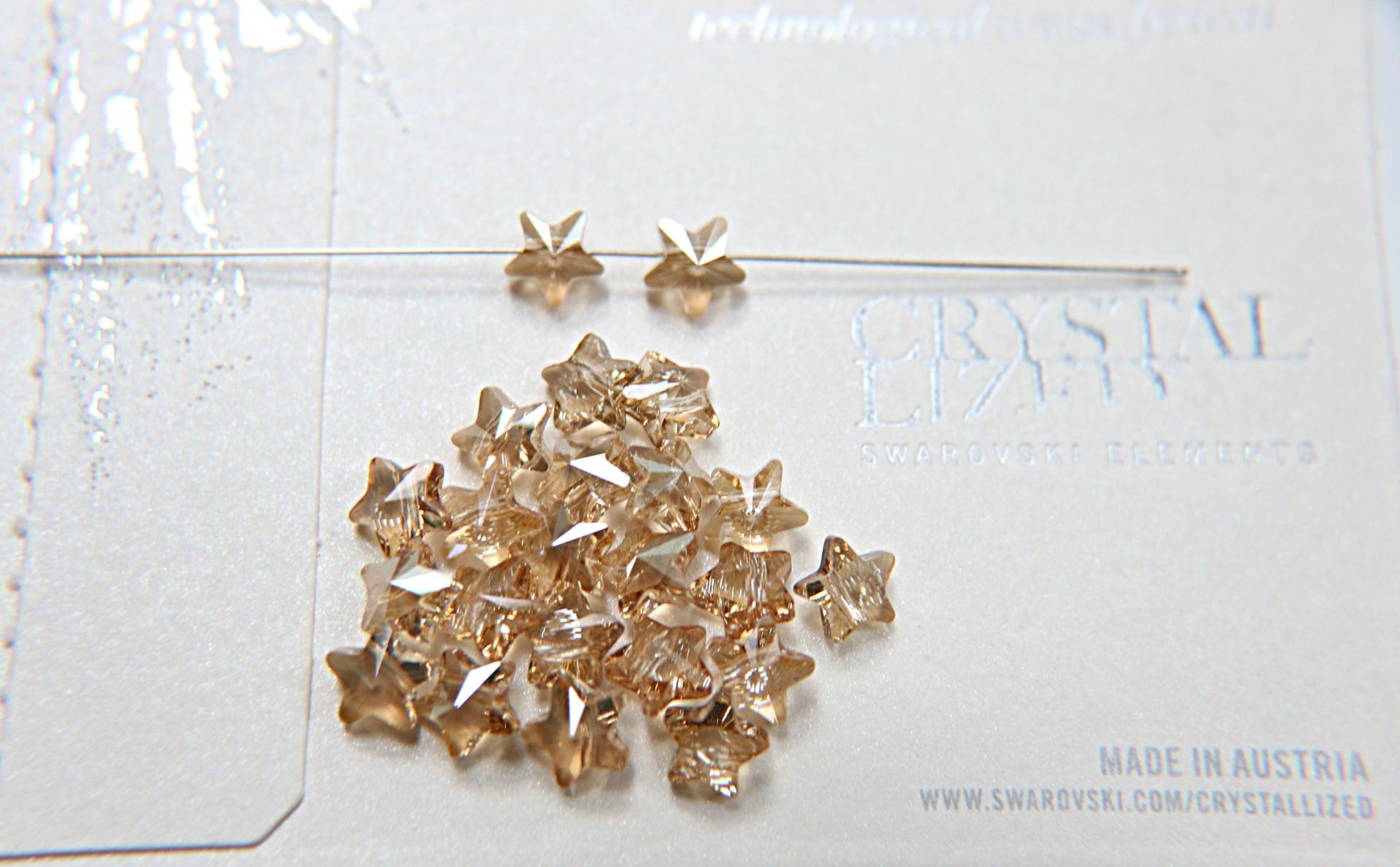 Swarovski Elements 14mm #5714 Star Beads in Crystal Golden Shadow 12/24/72/144 pieces wedding decorations, jewelry supplies, craft supply