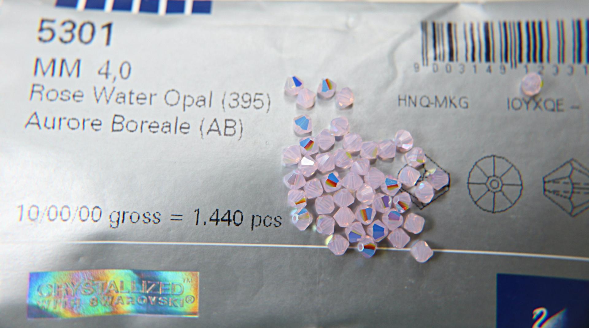 4mm Rose Water Opal Aurore Boreale Swarovski Bicone beads rainbow Cuts 36/72/144/432/720 Pieces Jewelry making rainbow beads, embroidery