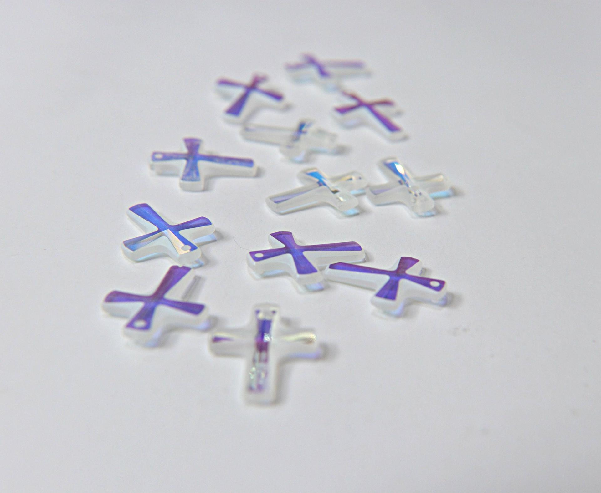 Swarovski Elements 20mm Crystal Swarovski Crystal Classic Cross Pendant (2 Colors) - 6860 Jewelry supplies