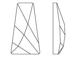 Swarovski 2770 12mm Wing Flatback non hotfix Black Diamond/Crystal Red Magma 6/24 Pieces