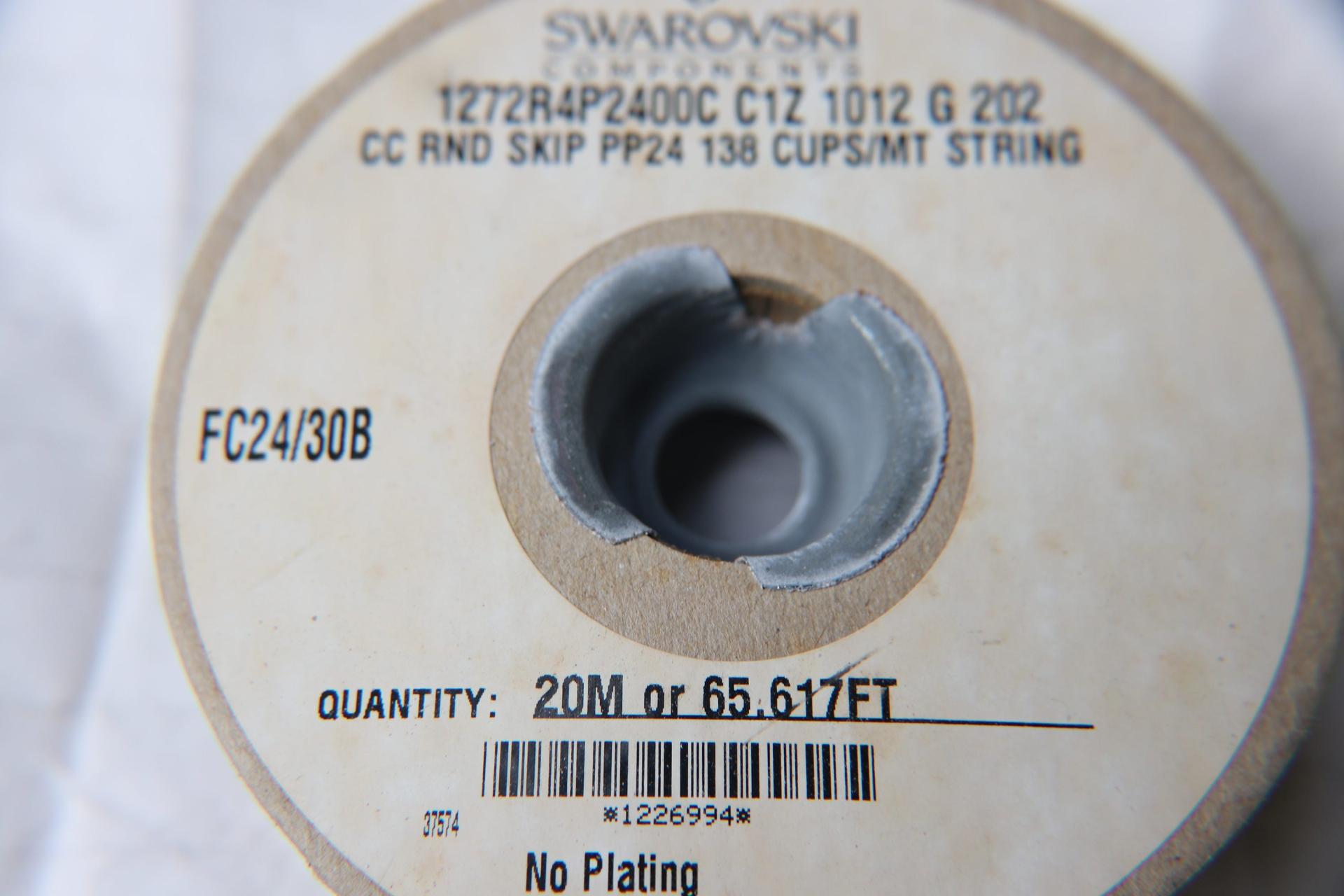 Vintage Swarovski Cupchains 272R4 - Round String 12ss in Aquamarine (3mm) 0.5/1/2/5 Meters