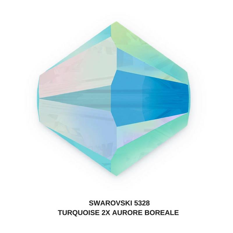 6mm Turquoise 2X Aurore Boreale Bicone beads Cuts 12/36/72/144/288 Pieces (267) SWAROVSKI ELEMENTS rainbow beads, jewelry making, findings