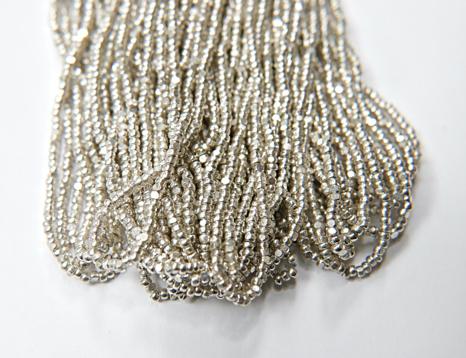 13/0 Charlotte Cut Beads Sterling Silver 5/10/20/50/250/500 Grams 1.6mm craft supplies, jewelry making, embroidery, vintage beads, rare bead