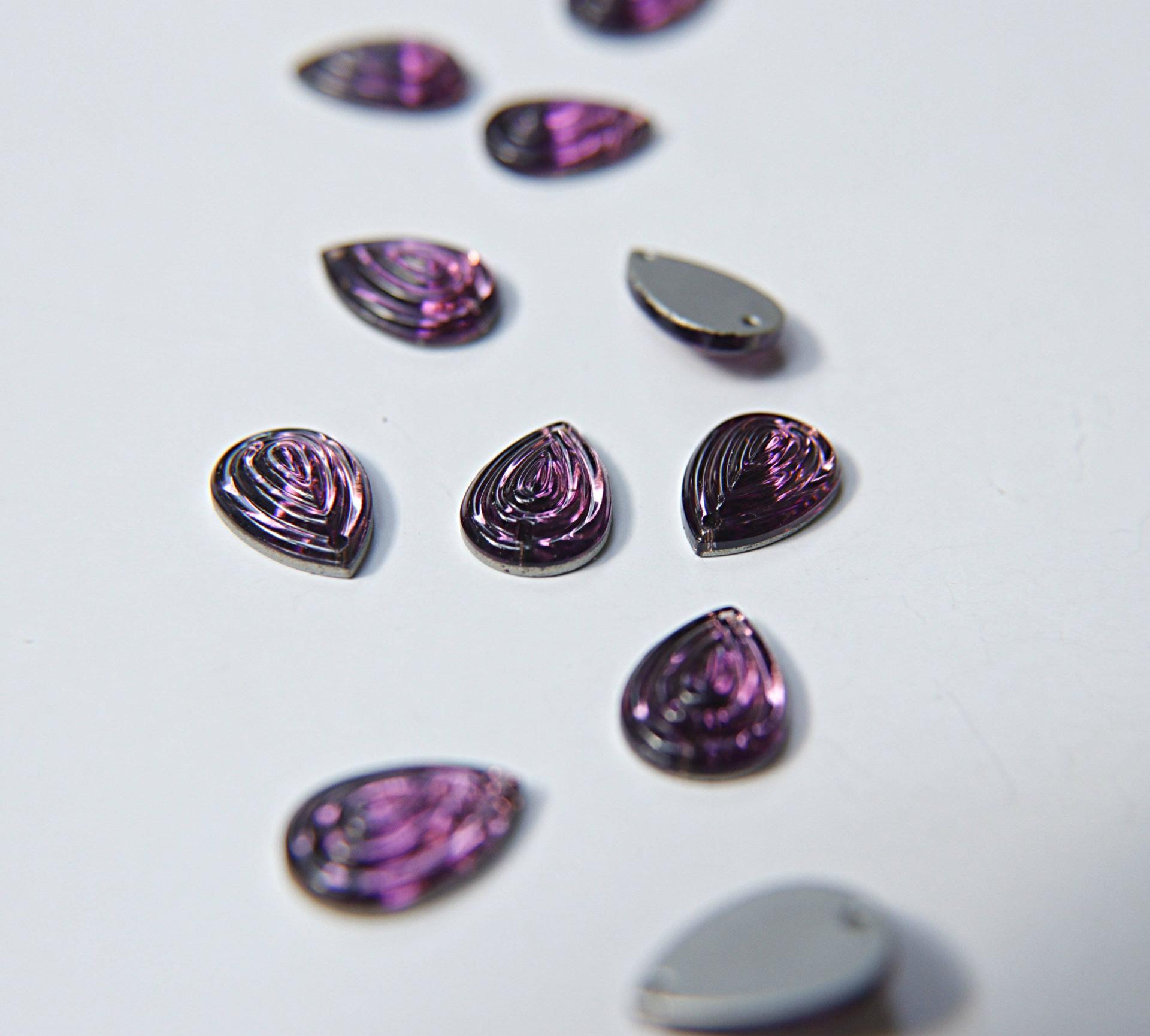 16x11mm Rare Vintage Swarovski Pear Swirl 2 HOLE Sew-On Rhinestones 2/6/12/36 pieces
