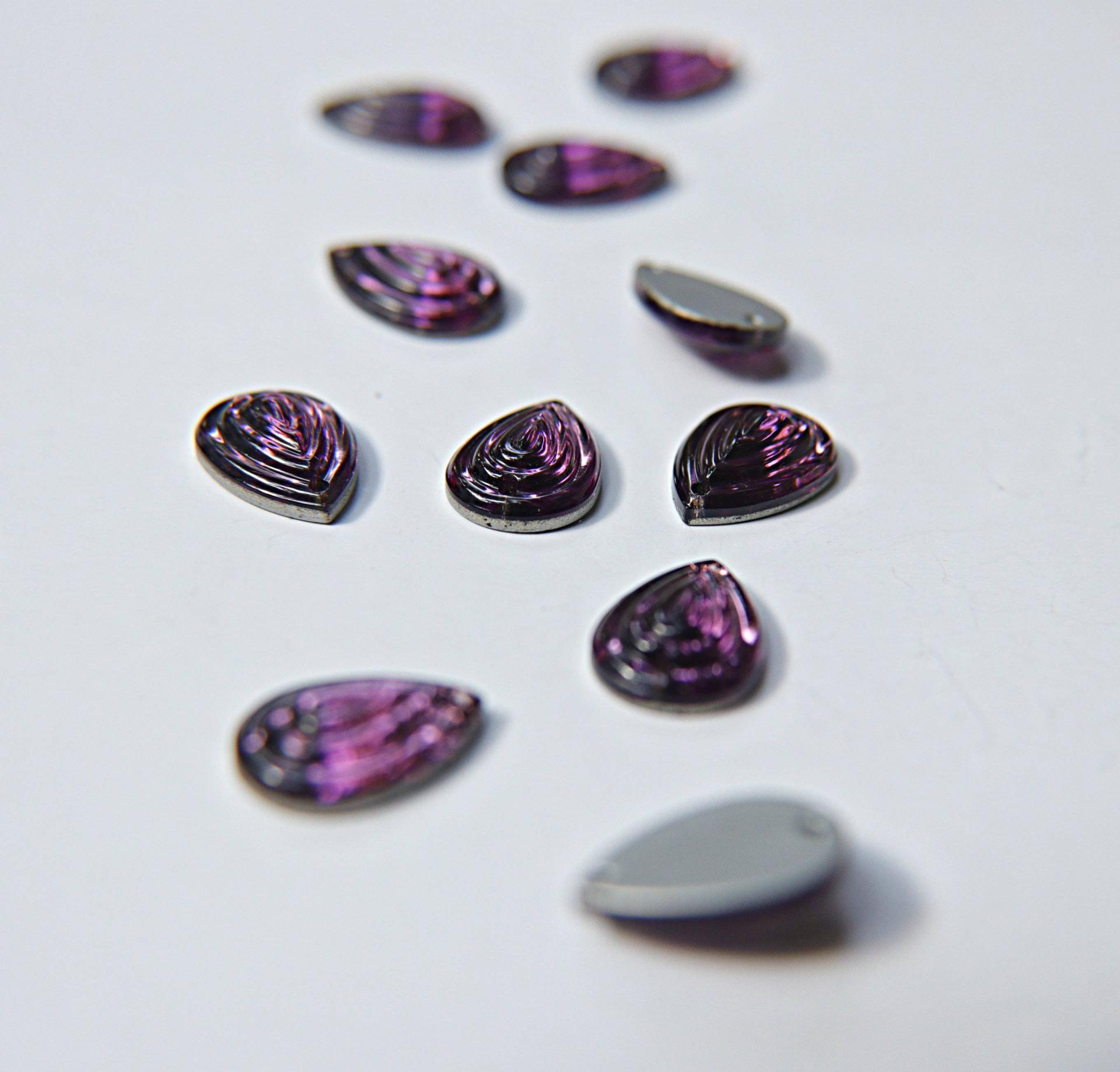 16x11mm Rare Vintage Swarovski Pear Swirl 2 HOLE Sew-On Rhinestones 2/6/12/36 pieces