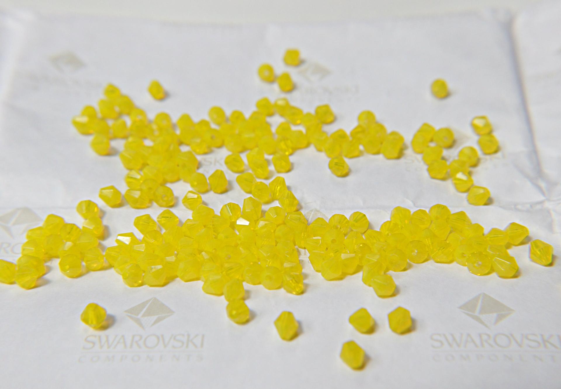 4mm Citrine Opal Genuine Czech Bicone Rare Beads 36/72/144/432/720 Pieces 80120 embroidery materials, rare jewelry findings, craft supplies