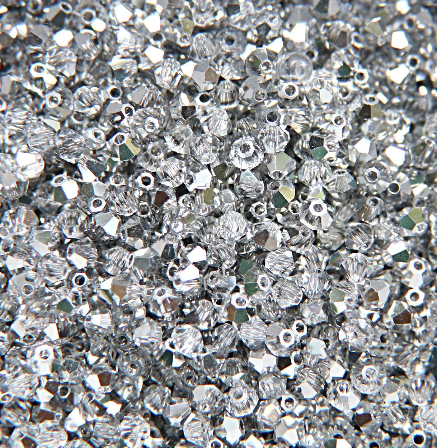 6mm Crystal Comet Argent Light Bicone beads Cuts 12/36/72/144/288 Pieces (234) Rare findings, jewelry making, craft supplies, embellishment