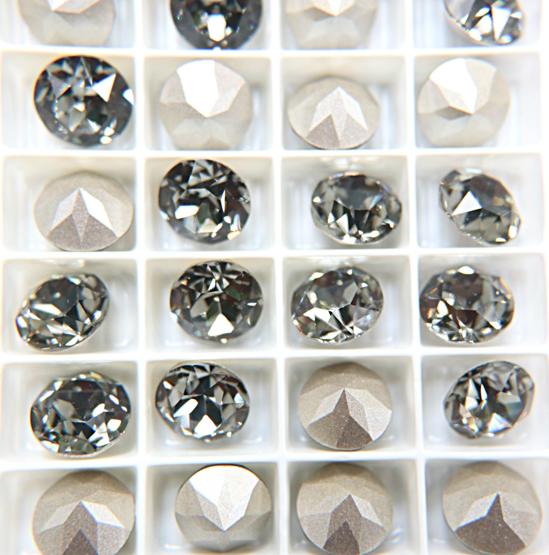 55 ss Swarovski #1200 Dentelle vintage Crystal Ab/Black Diamond/Light Rose Moonlight/Padparadscha Satin/Jet Foiled 2/6/24/72 pieces (6 colors)