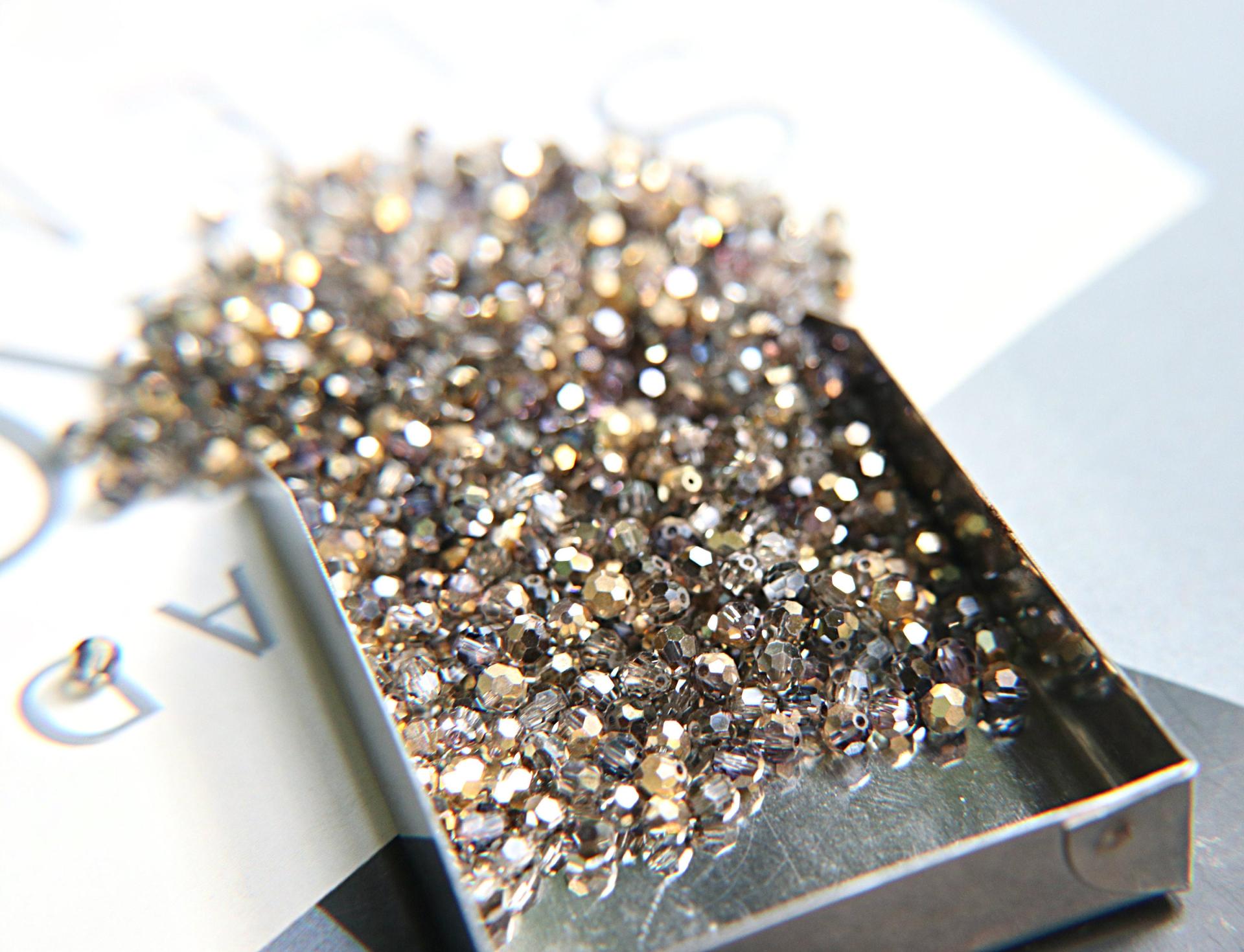 4mm Swarovski 5000 Crystal Bronze Shade Faceted Round Beads 6/12/36/72/144/288/720/1440 Pieces Jewelry making beads