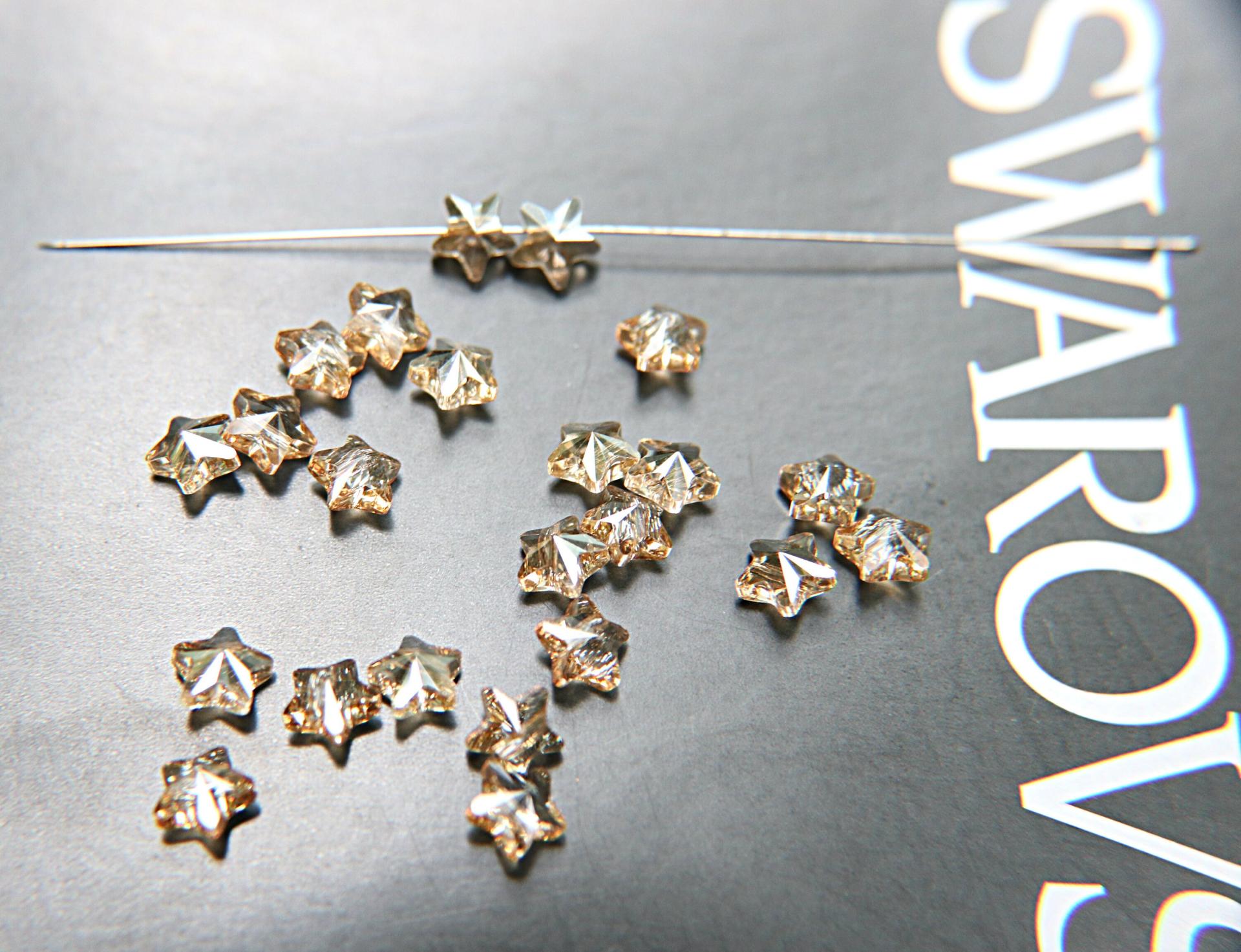 Swarovski Elements 14mm #5714 Star Beads in Crystal Golden Shadow 12/24/72/144 pieces wedding decorations, jewelry supplies, craft supply