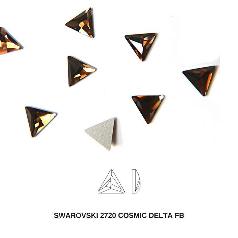 Swarovski 2720 Cosmic Delta 12.5mm Smoked Topaz Non Hotfix 6/24/72/144 pieces home decorations / crystal embellishment Nail art decoration